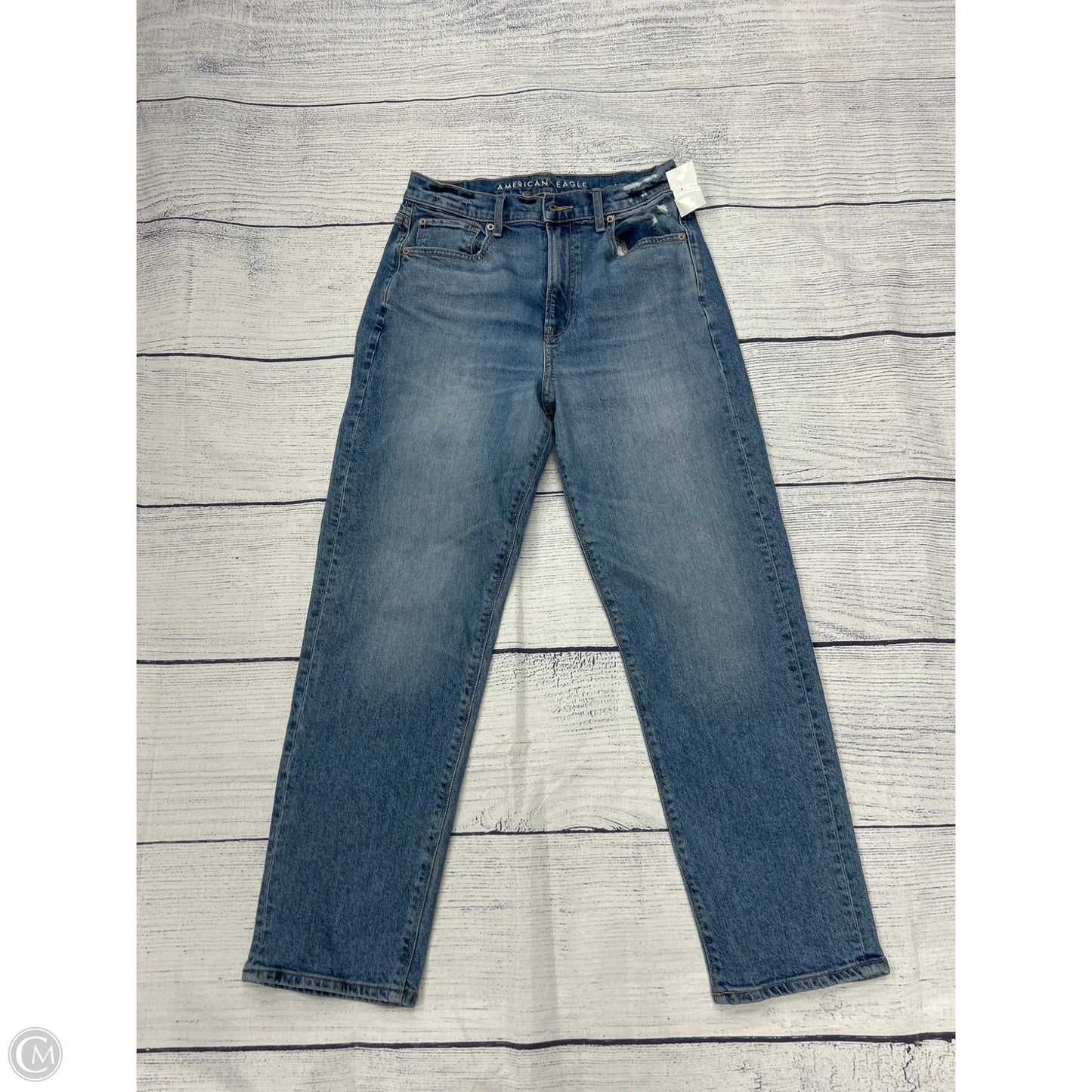Jeans Straight By American Eagle In Blue, Size: 6