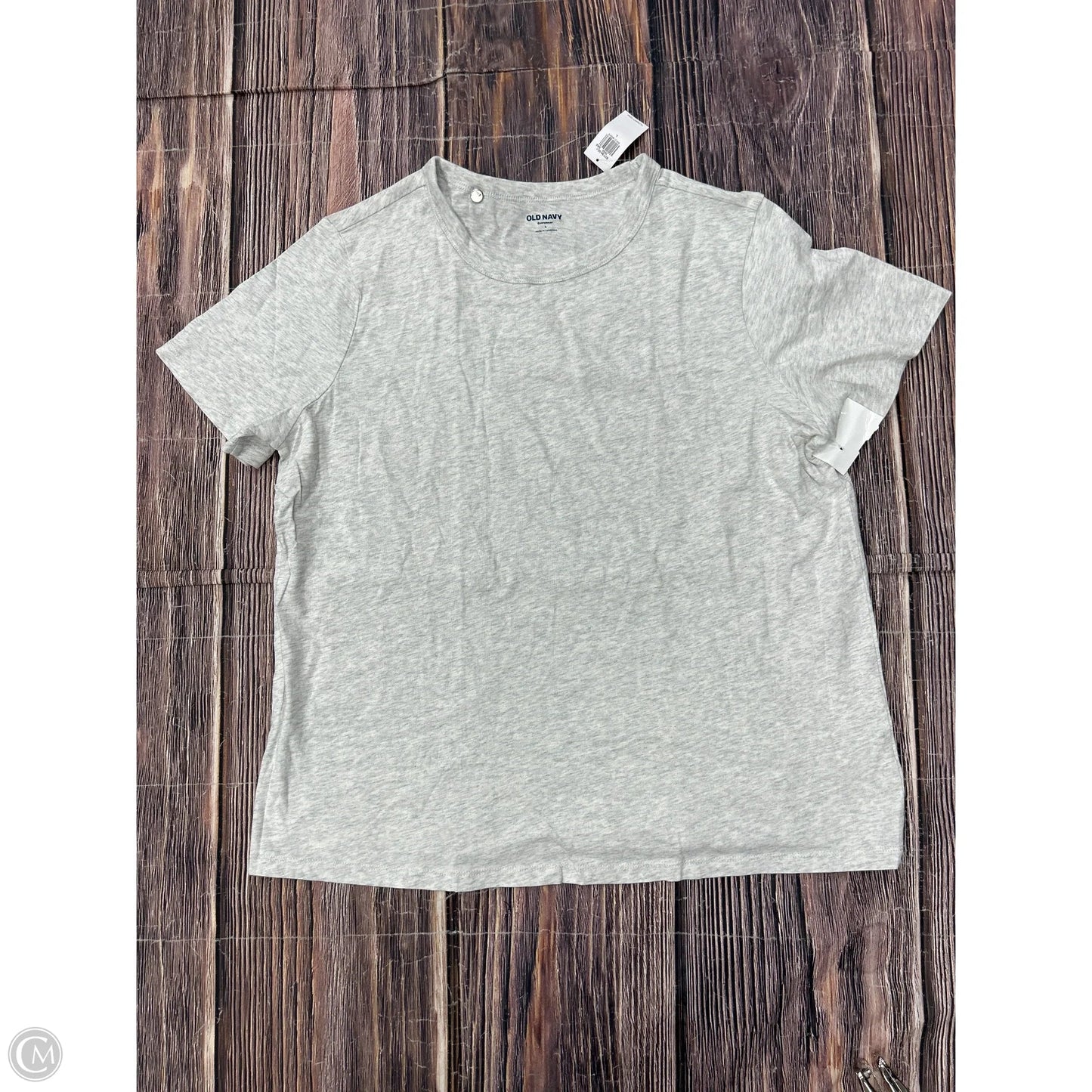 Top Short Sleeve By Old Navy In Grey, Size: L