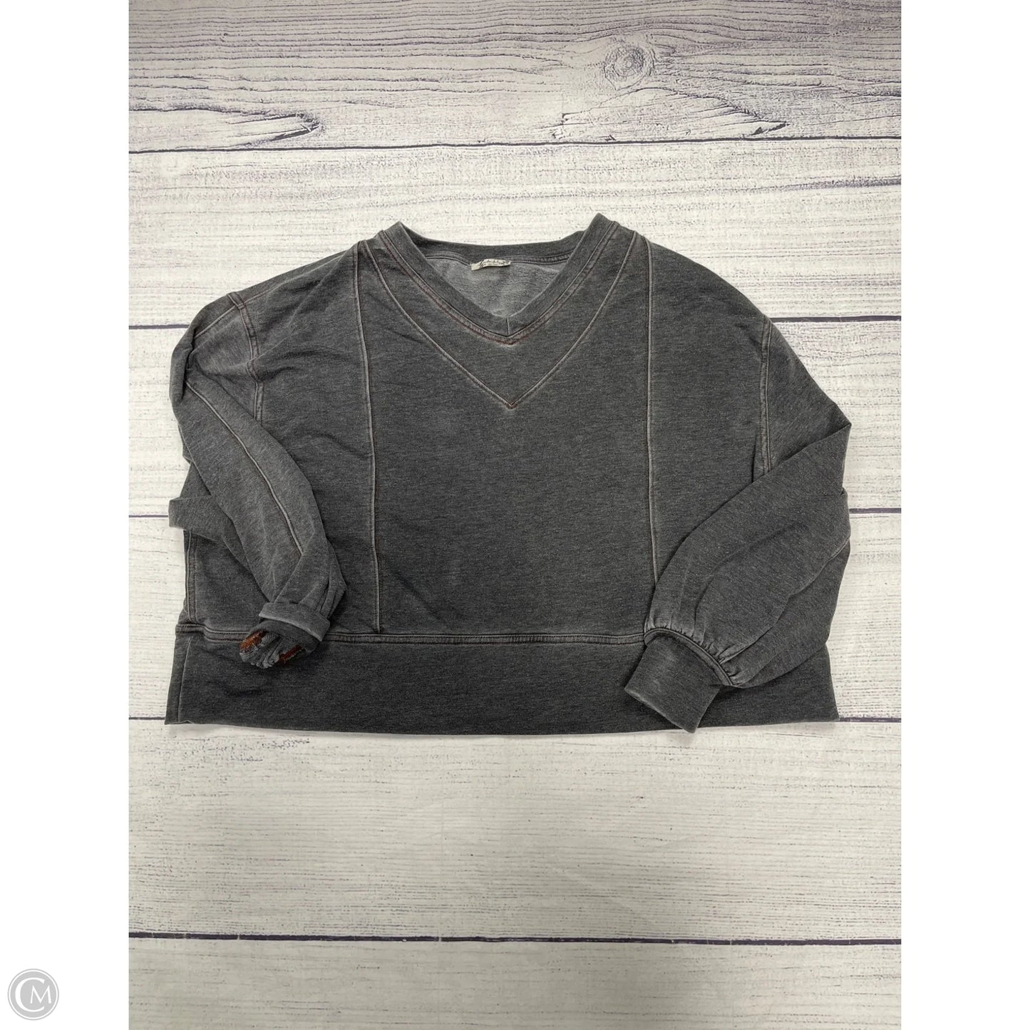 Sweatshirt Crewneck By Free People In Grey, Size: Xs