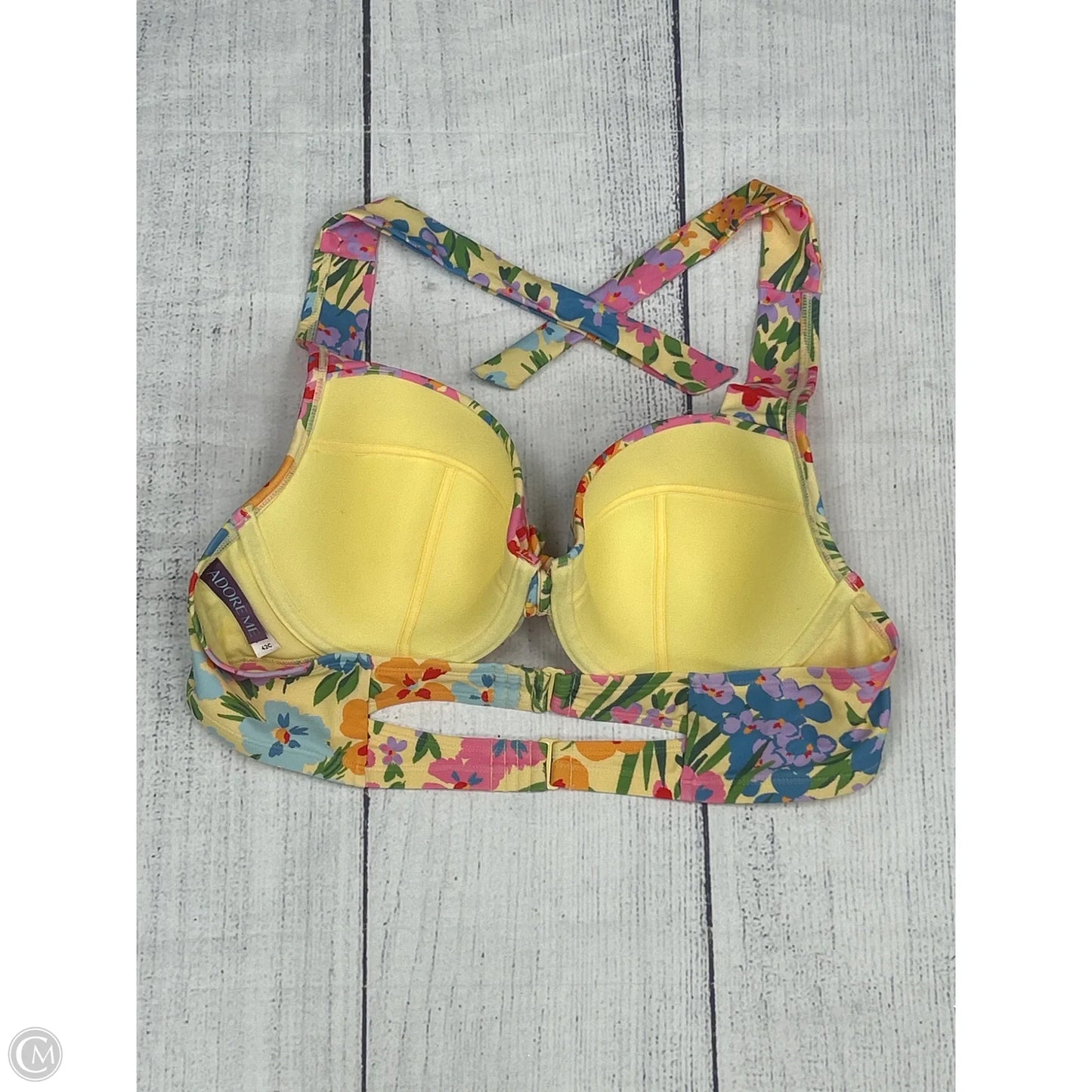 Swimsuit Top By Clothes Mentor In Yellow, Size: 1x