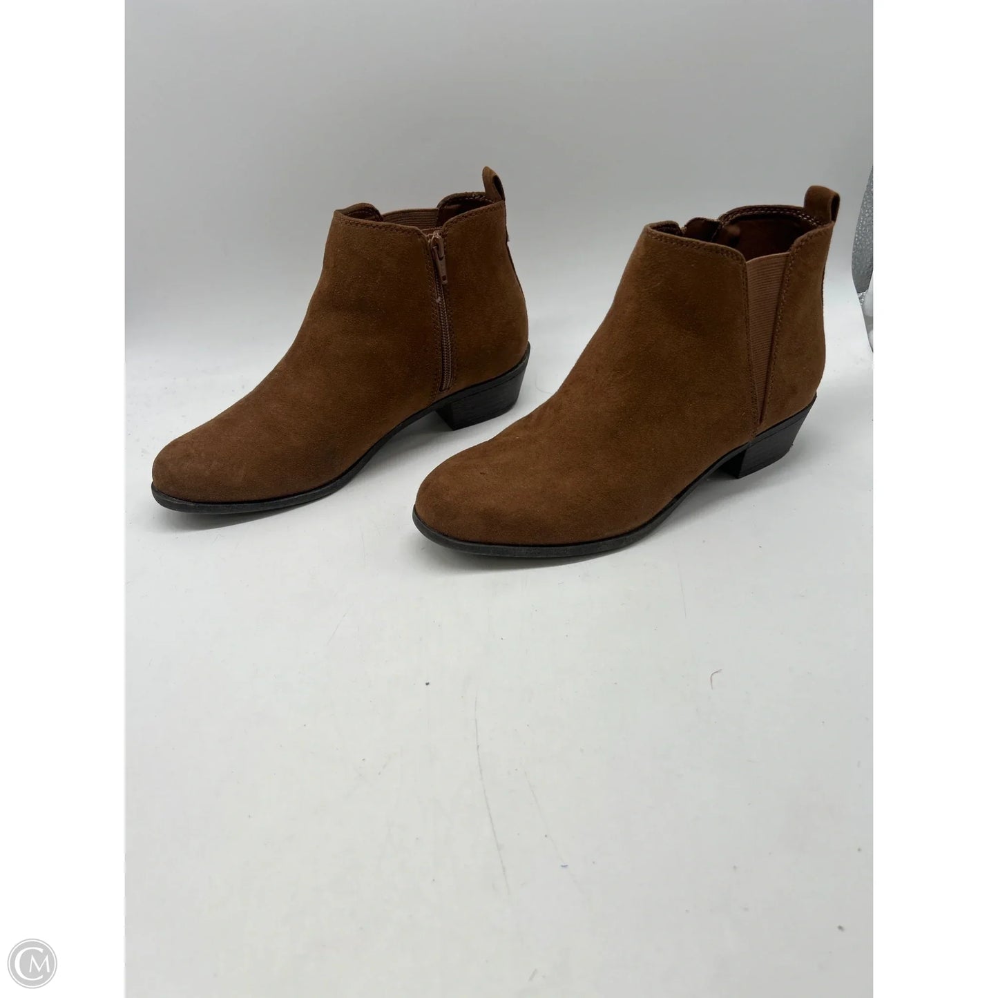 Boots Ankle Flats By So In Brown, Size: 9