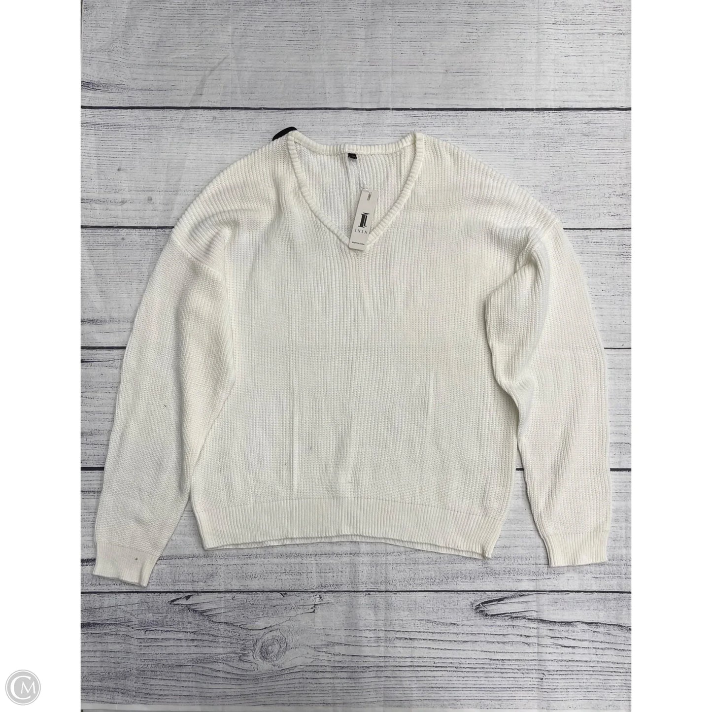 Sweater By Clothes Mentor In White, Size: Xl