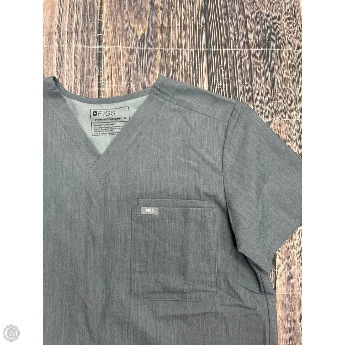 Top Short Sleeve By Clothes Mentor In Grey, Size: M
