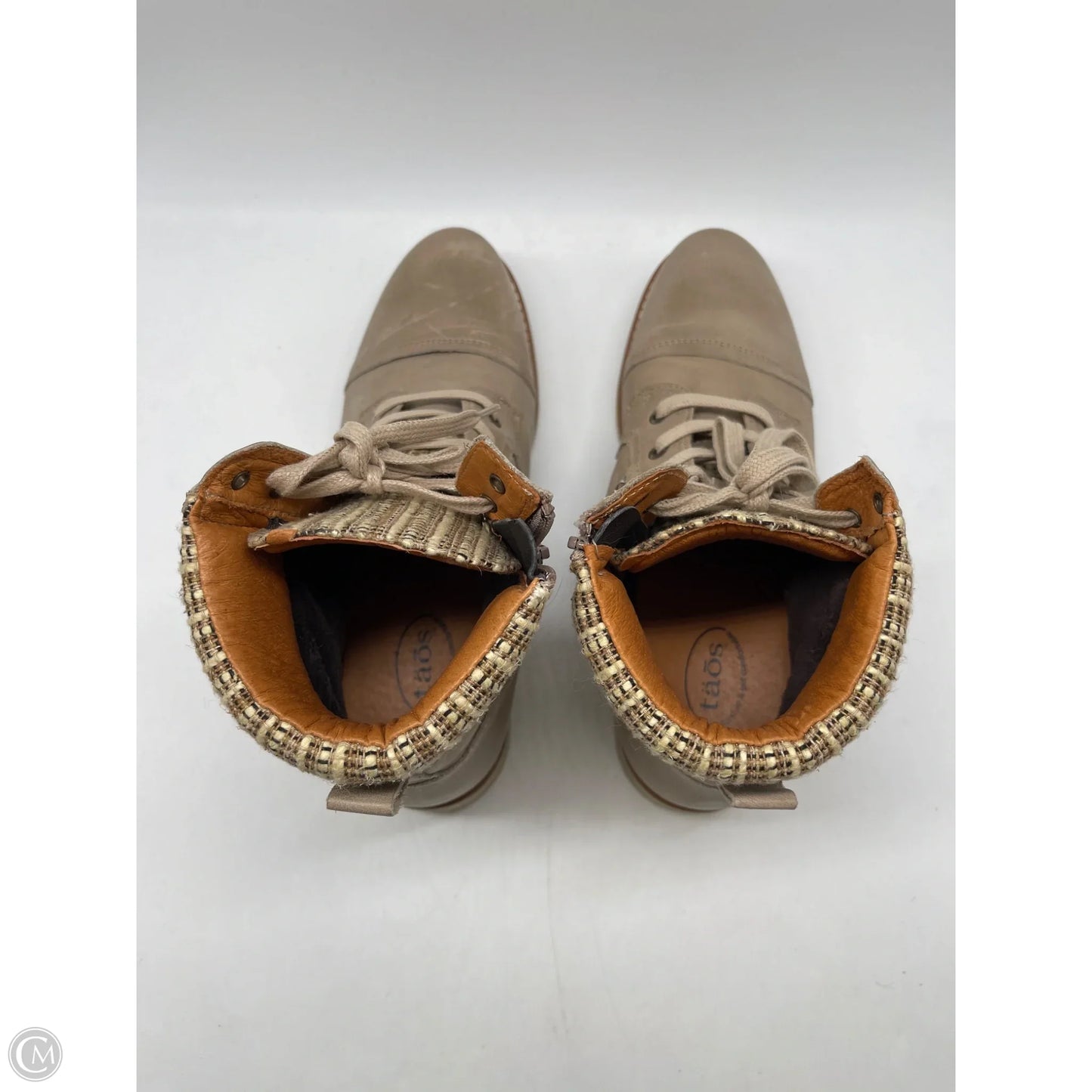 Boots Ankle Heels By Taos In Tan, Size: 10.5