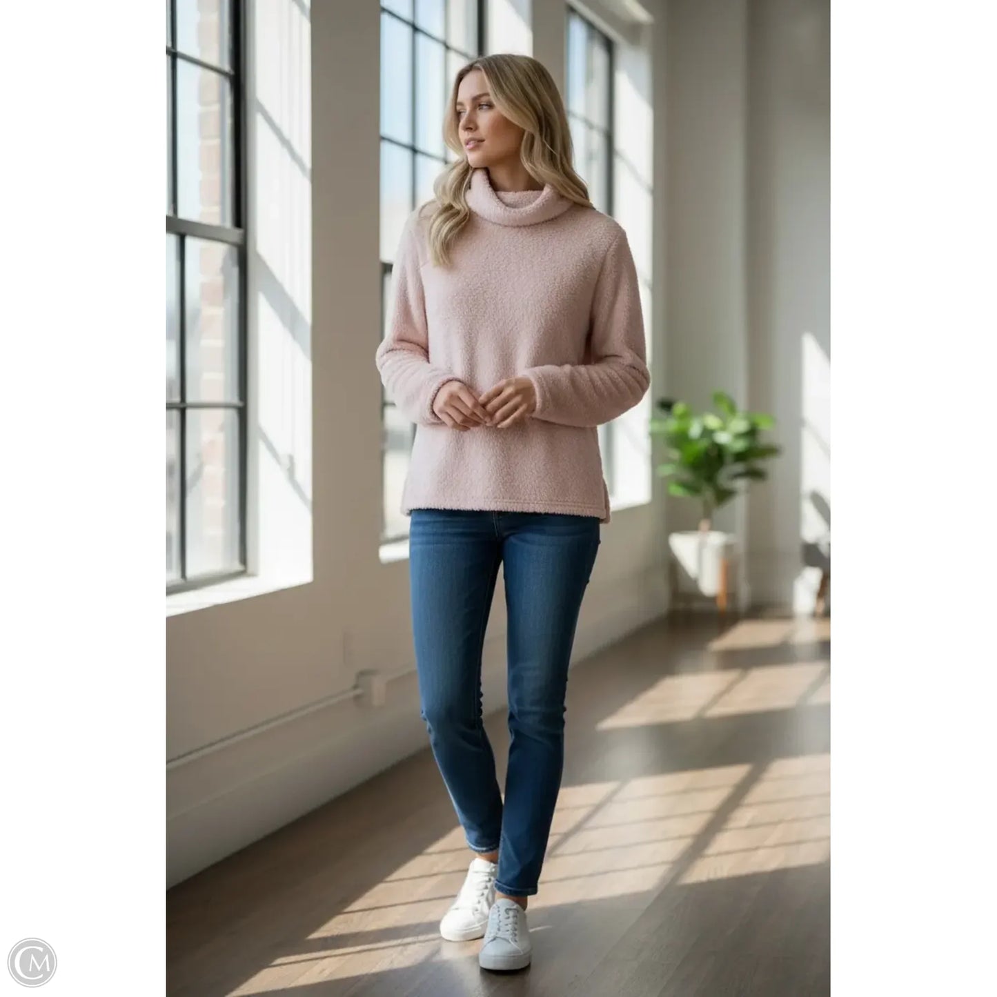 Sweatshirt Crewneck By Clothes Mentor In Pink, Size: Xl