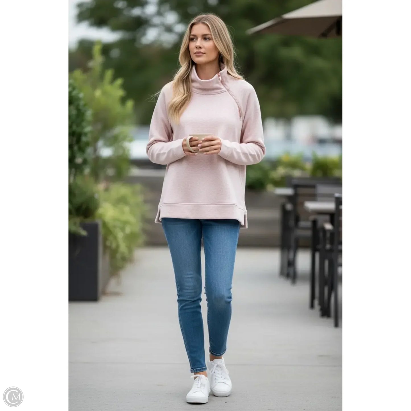 Sweatshirt Collar By Mta Pro In Pink, Size: 3x