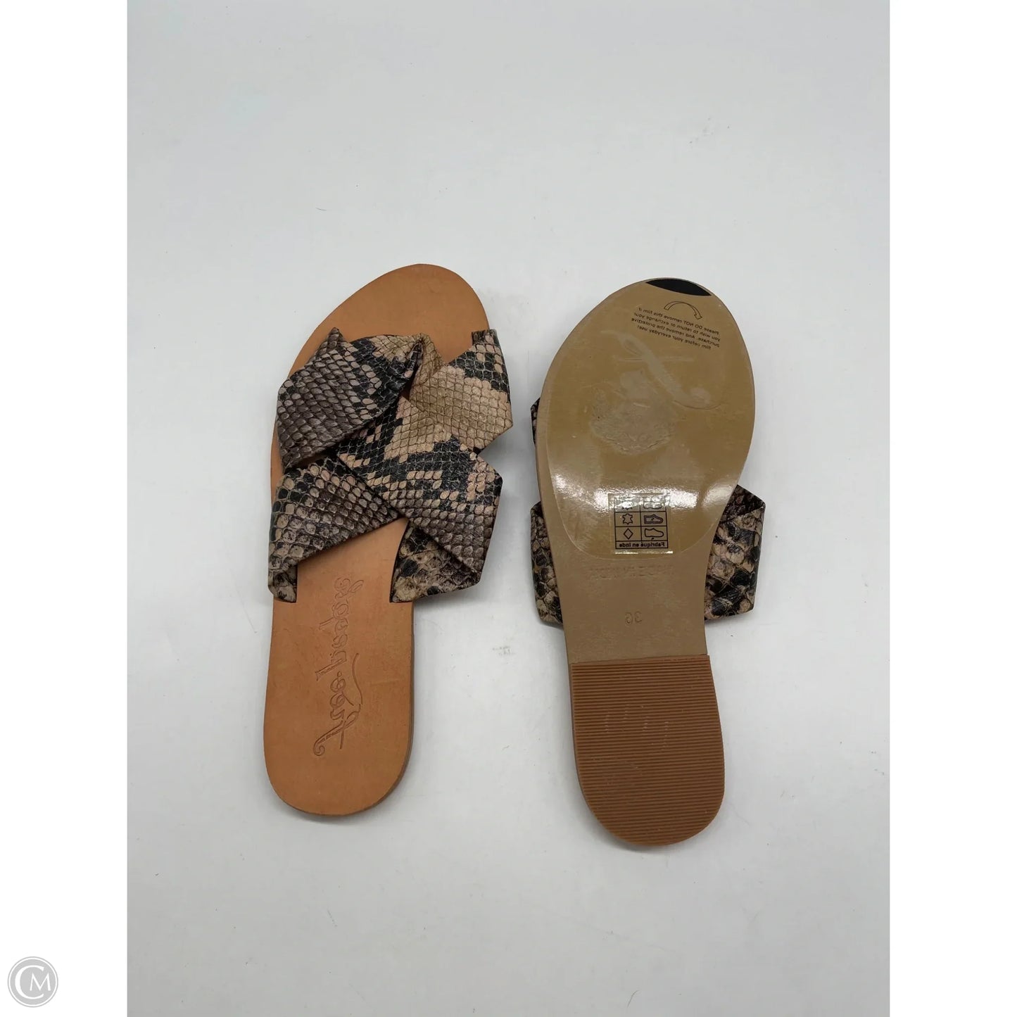 Sandals Flats By Free People In Animal Print, Size: 6