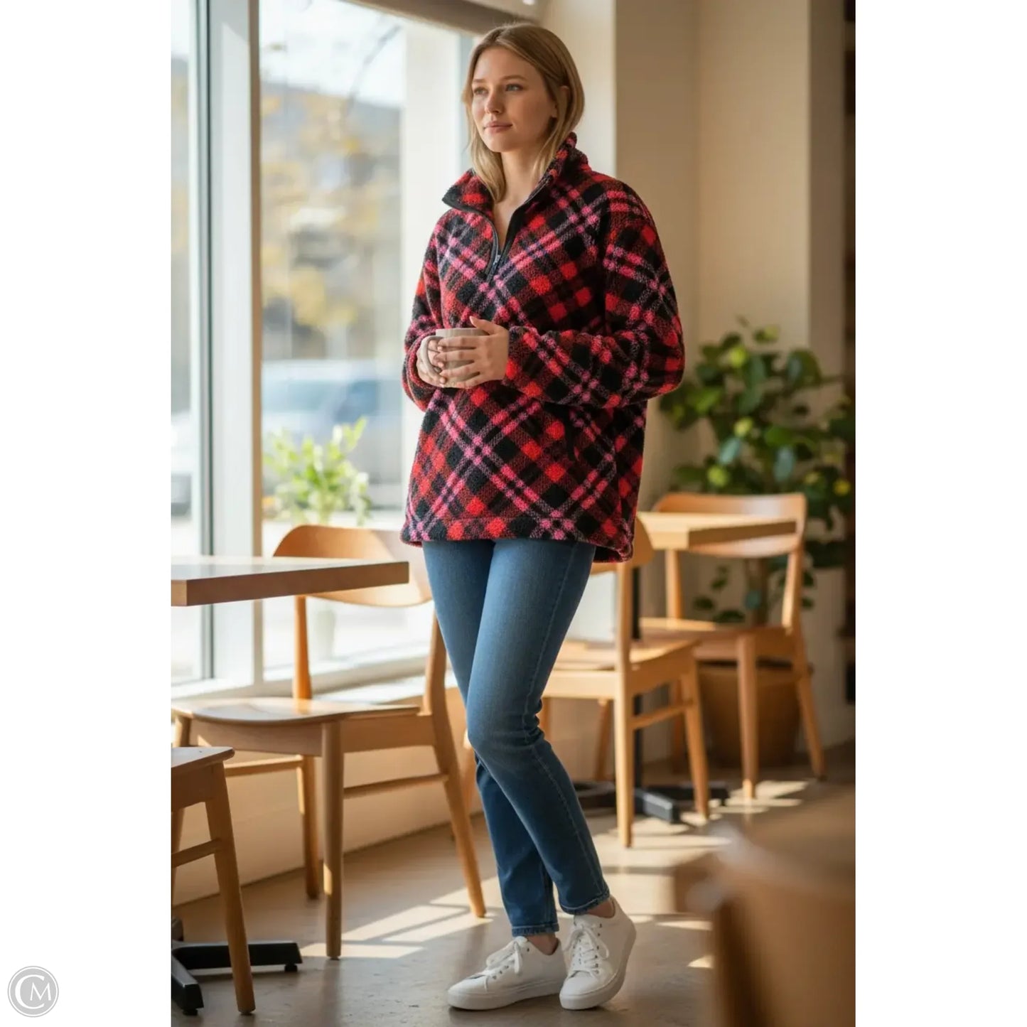 Sweatshirt Collar By Maurices In Floral Print, Size: 3x