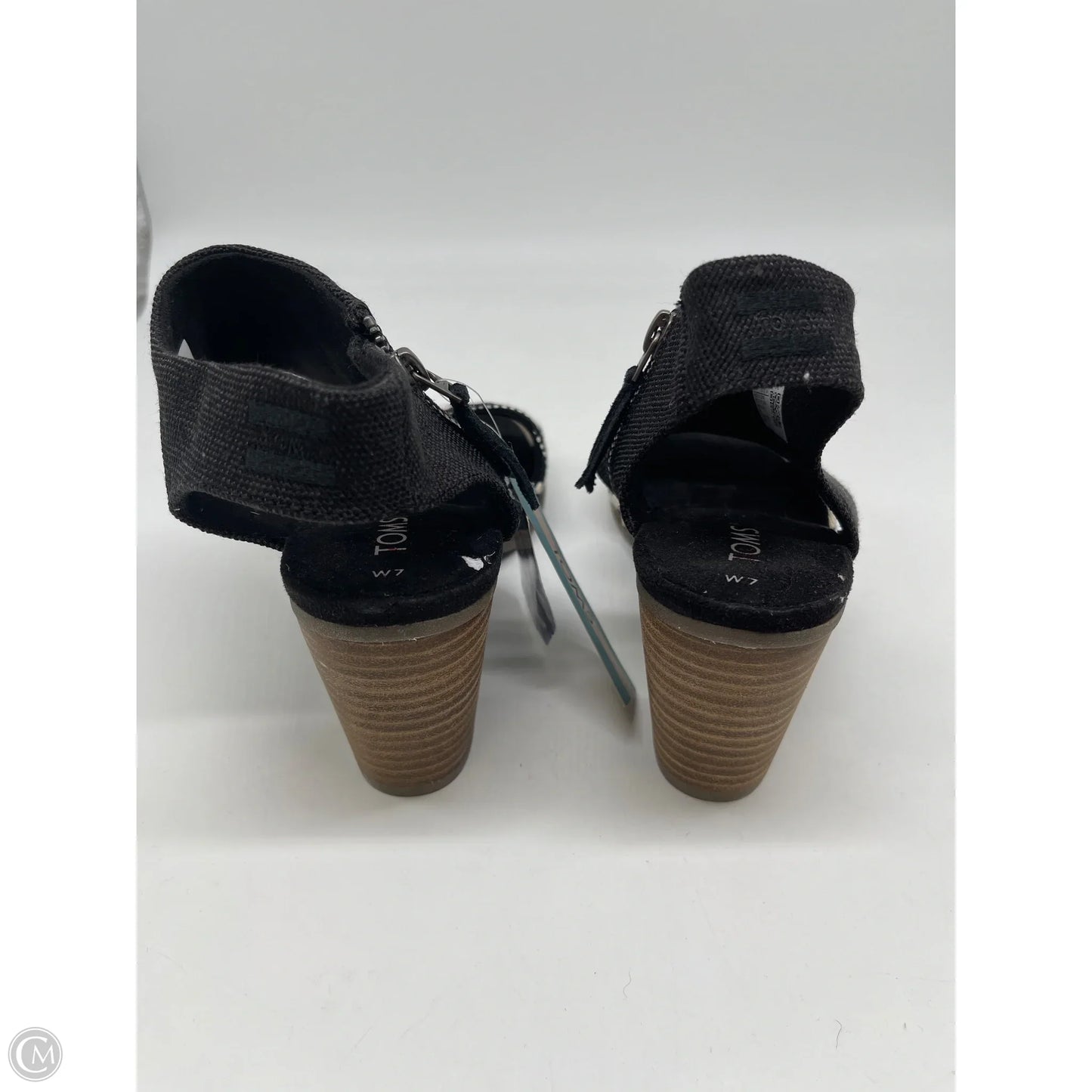 Sandals Heels Block By Toms In Black, Size: 7
