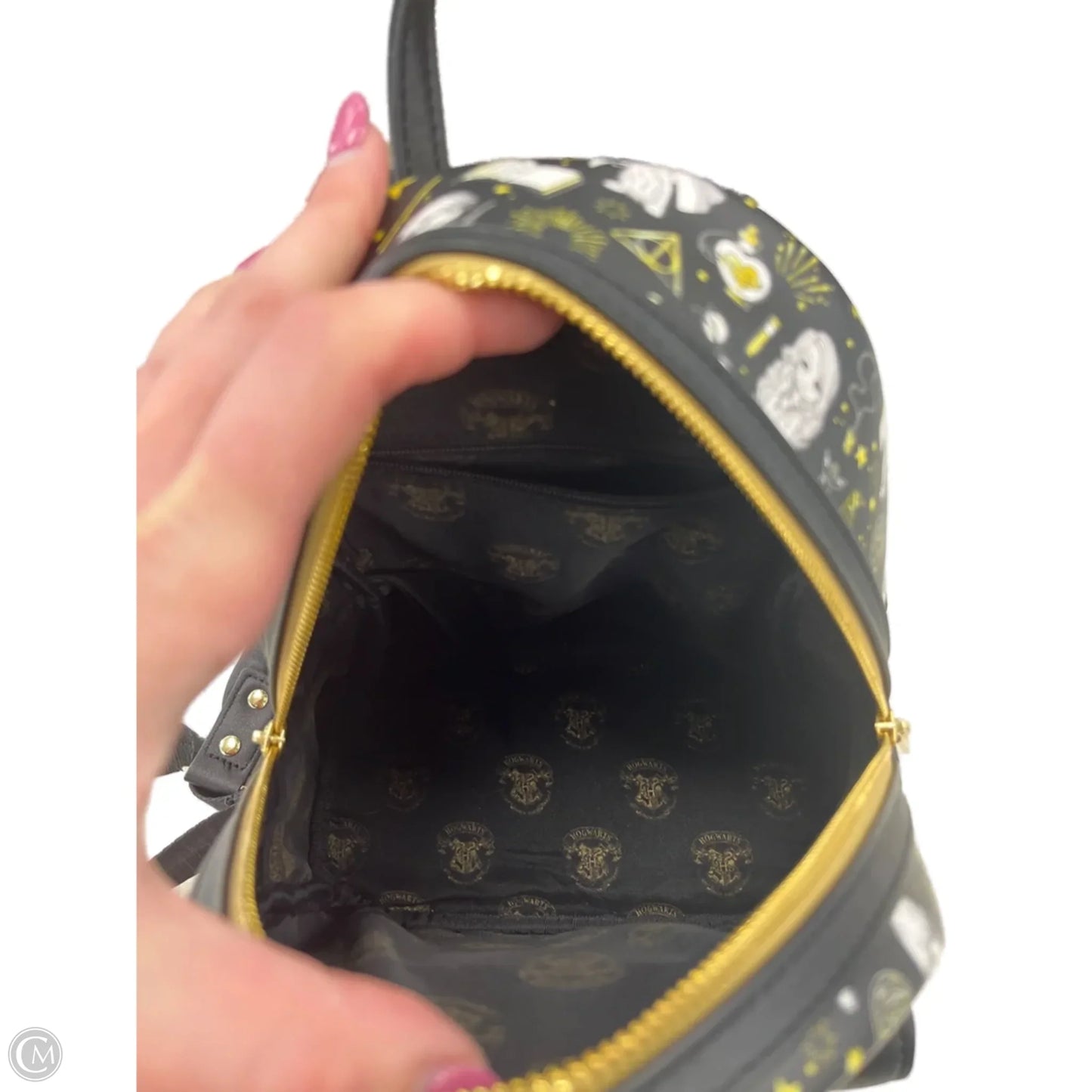 Backpack Leather By Loungefly, Size: Small