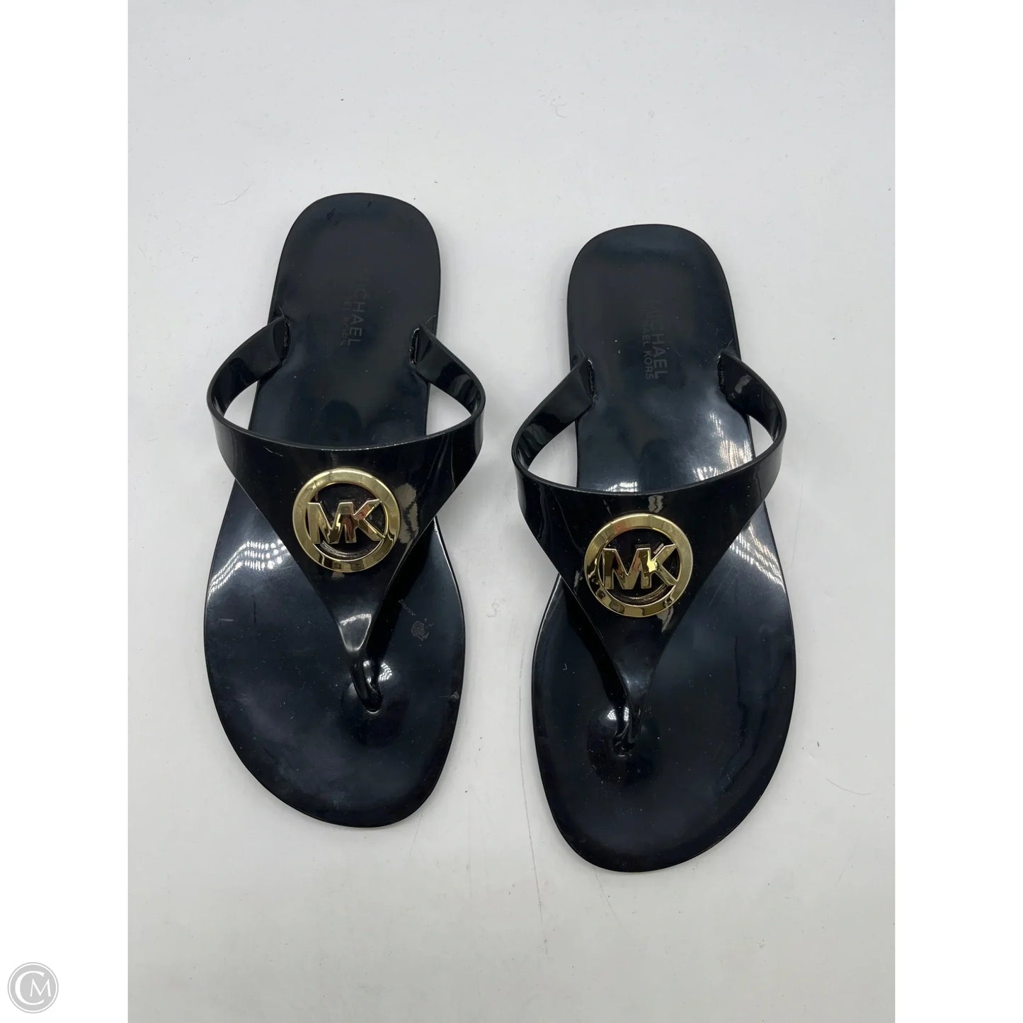 Sandals Flip Flops By Michael By Michael Kors In Black, Size: 9