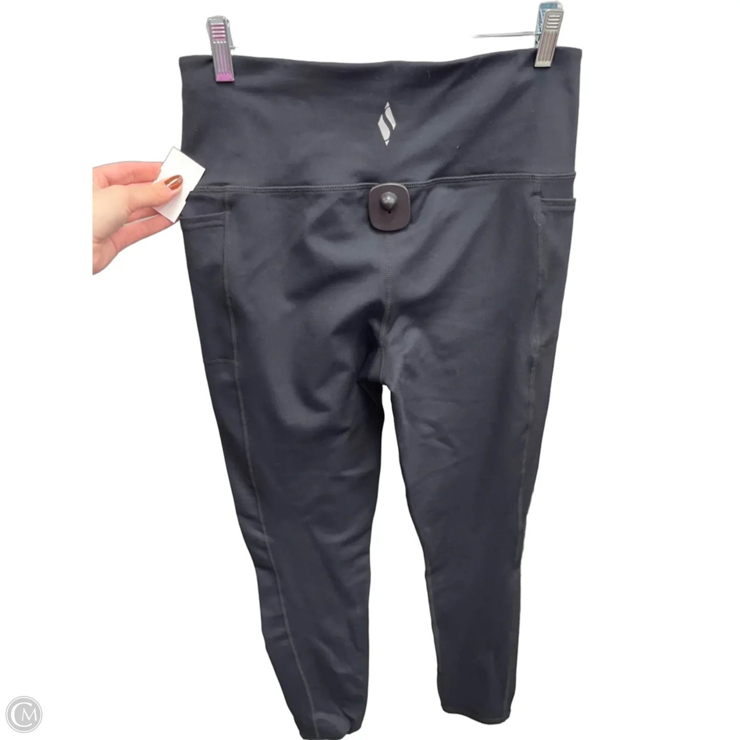 Athletic Leggings By Skechers In Black, Size: L