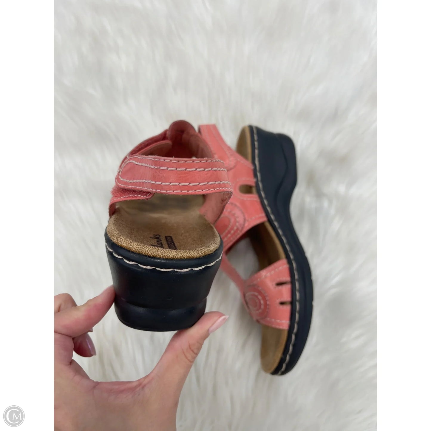 Sandals Flats By Clarks In Red, Size: 7.5
