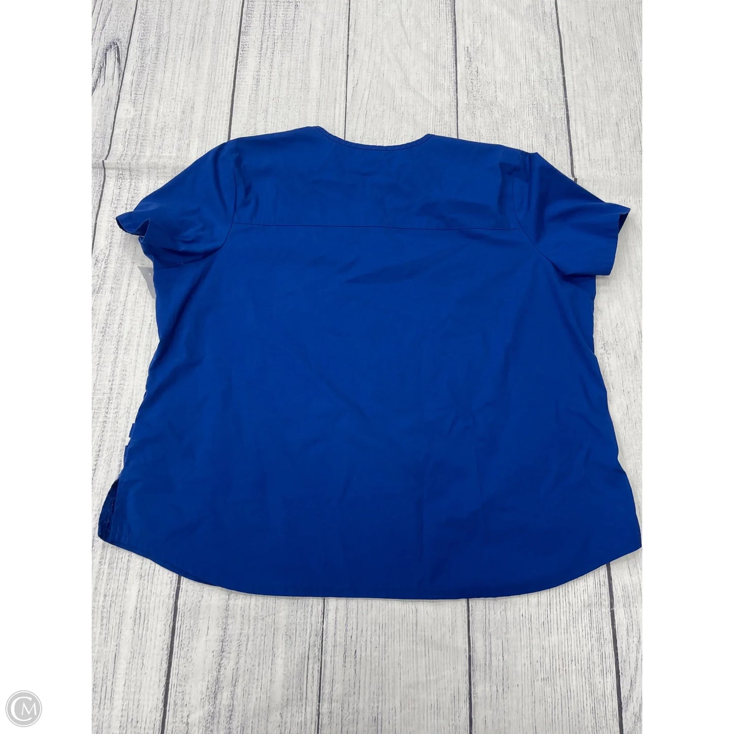 Top Short Sleeve By Cherokee In Blue, Size: 3x