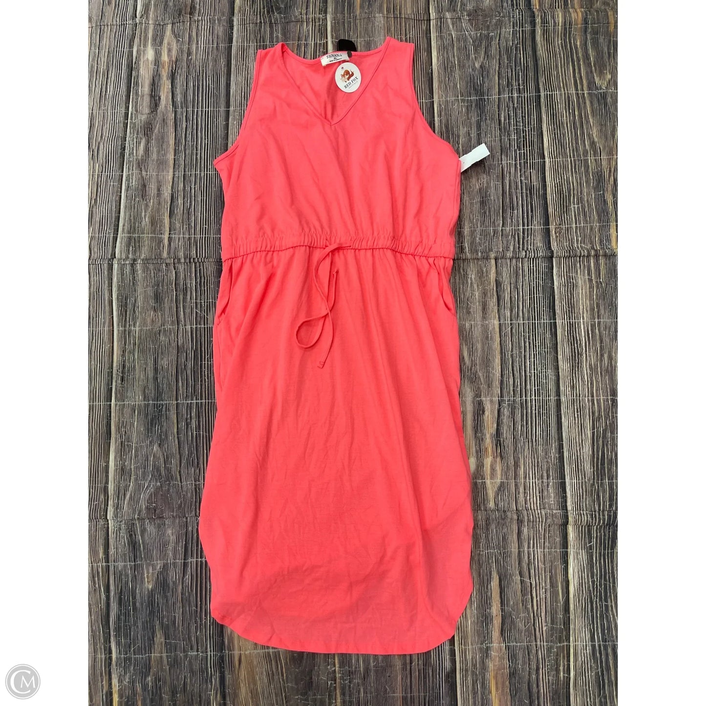 Dress Casual Midi By Zenana In Pink, Size: Xl