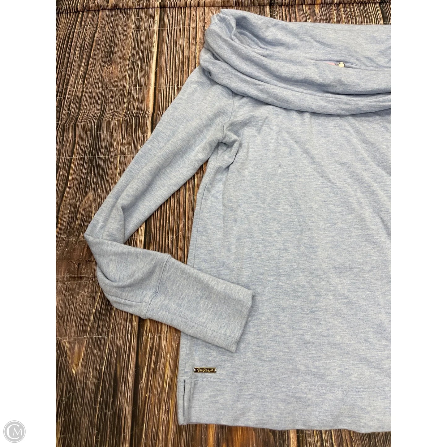 Top Long Sleeve Designer By Lilly Pulitzer In Blue, Size: S