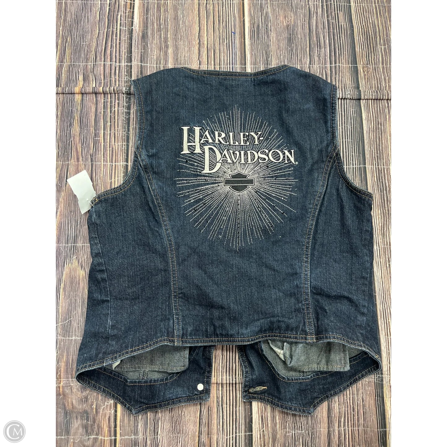 Vest Other By Harley Davidson In Blue Denim, Size: L