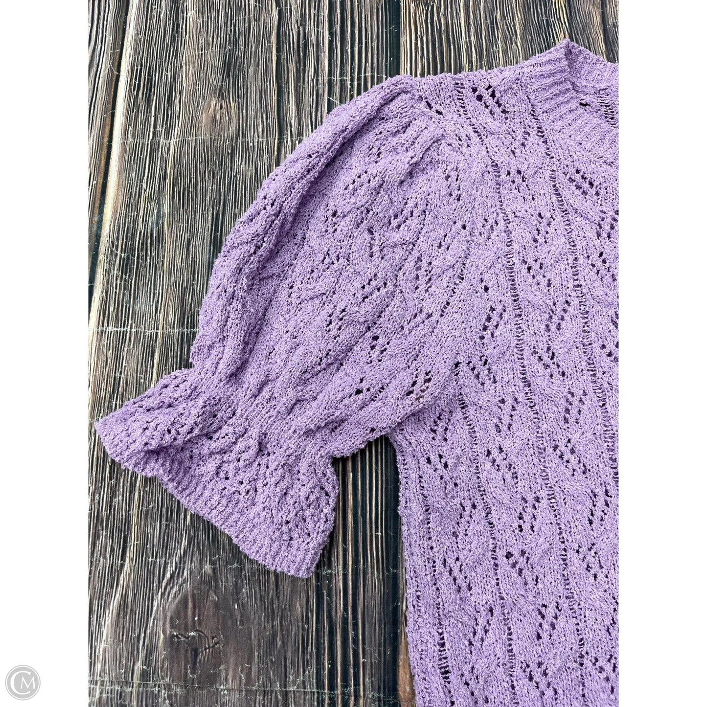 Sweater Short Sleeve By Skies Are Blue In Purple, Size: M