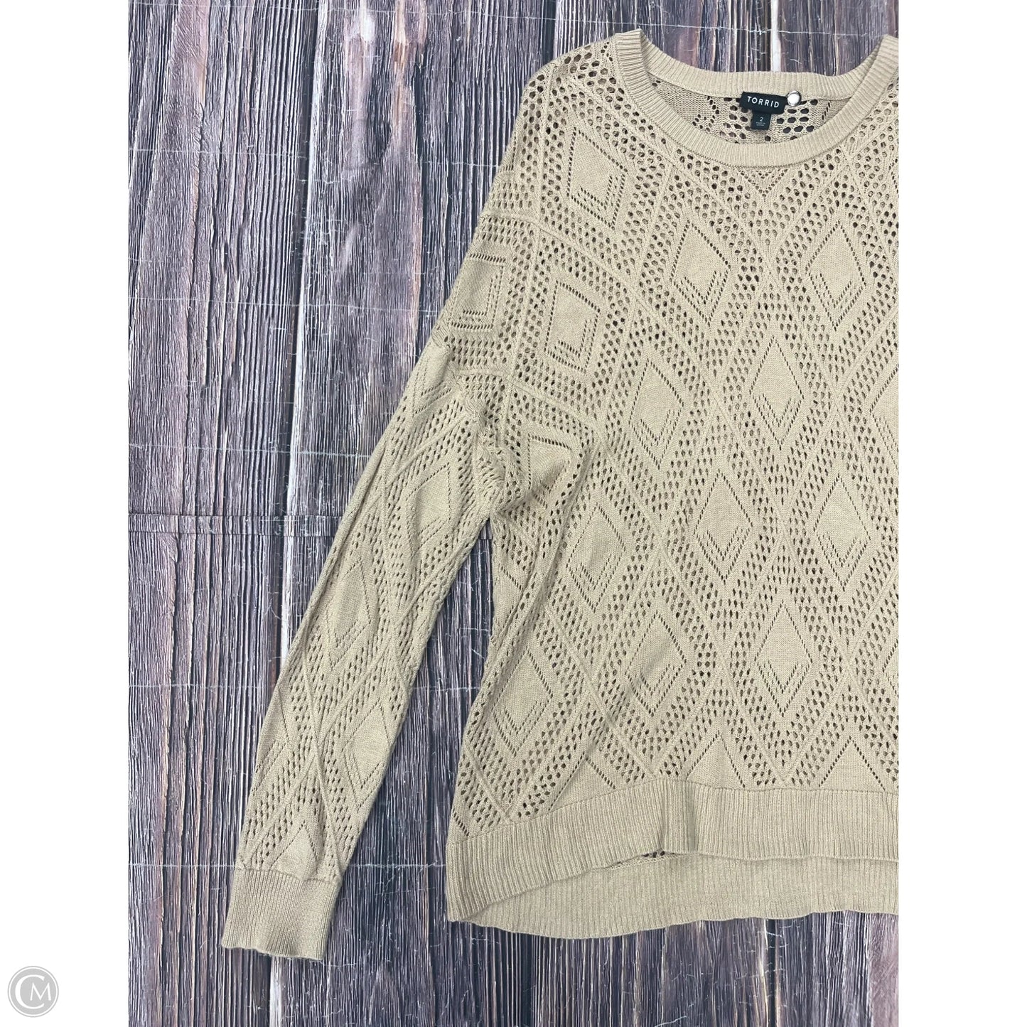 Sweater By Torrid In Tan, Size: 2x