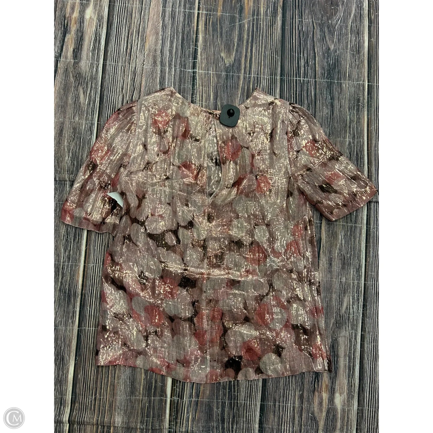 Top Short Sleeve Designer By Kate Spade In Pink, Size: 4