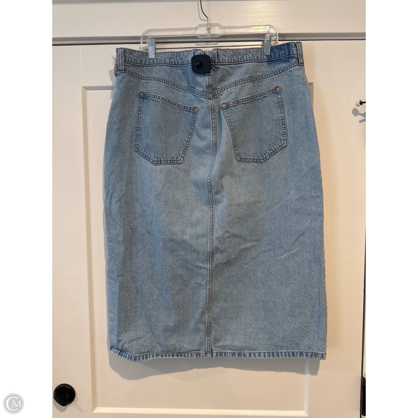 Skirt Midi By Abercrombie And Fitch In Blue Denim, Size: 18