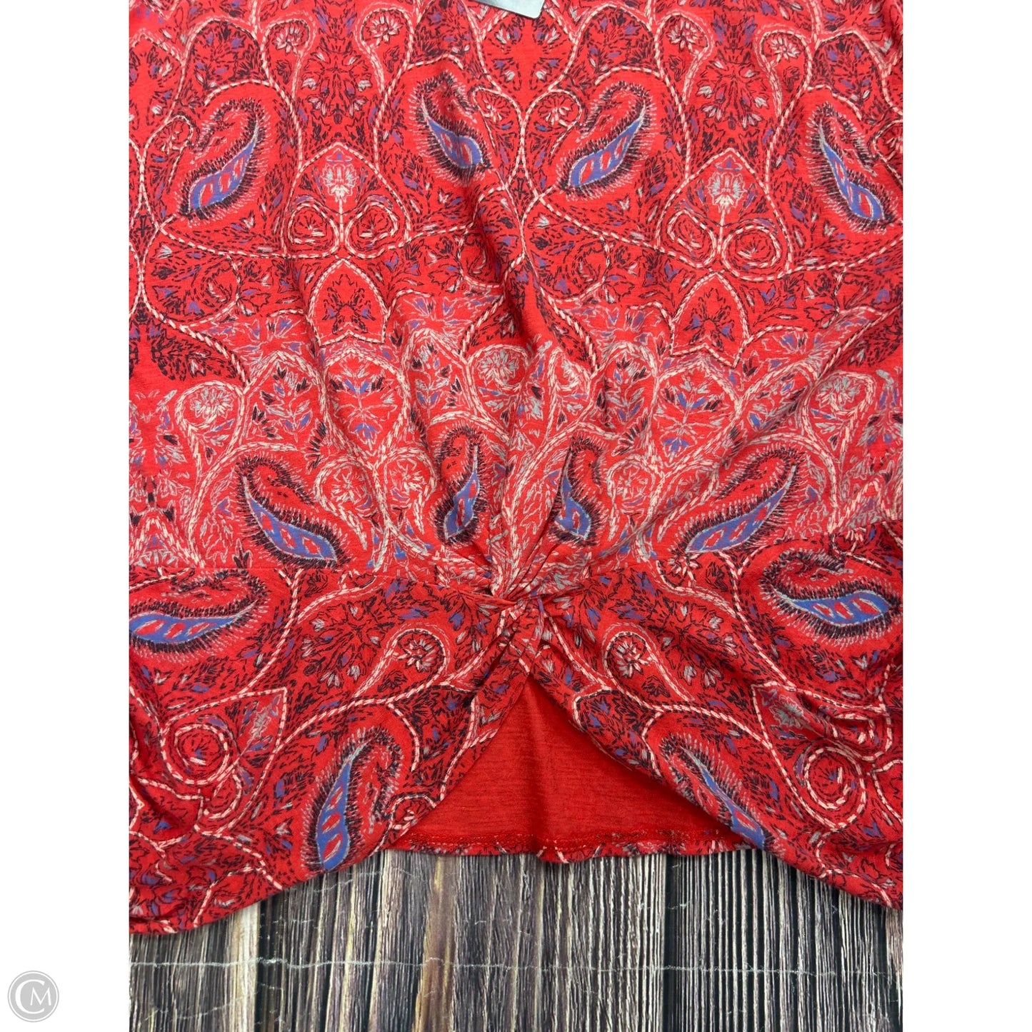 Top Short Sleeve By Lucky Brand In Red, Size: L