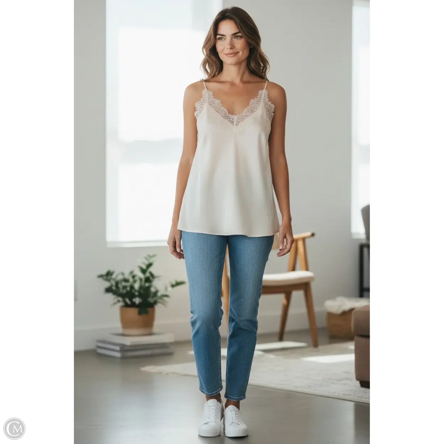 Tank Top By Pol In Tan, Size: L