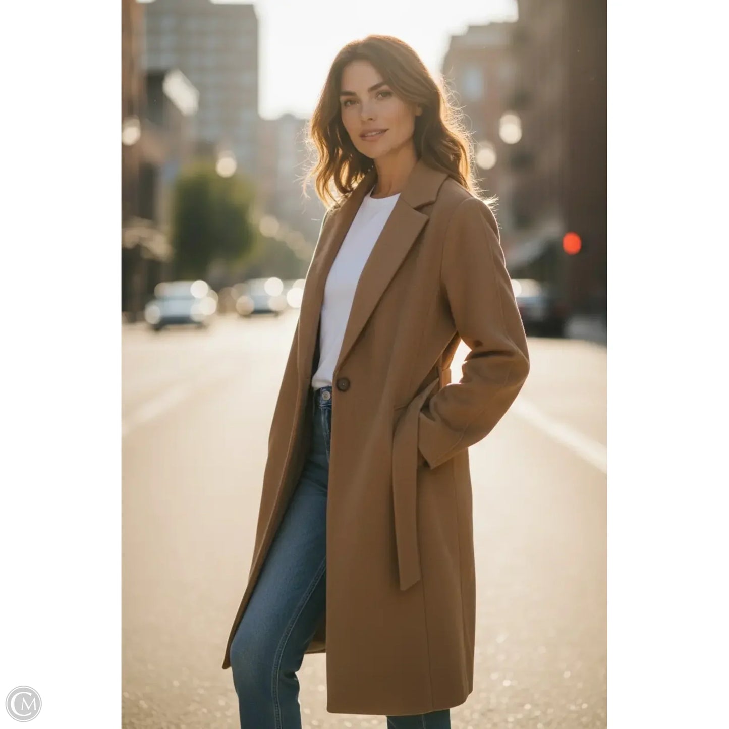 Coat Wool By A New Day In Brown, Size: M