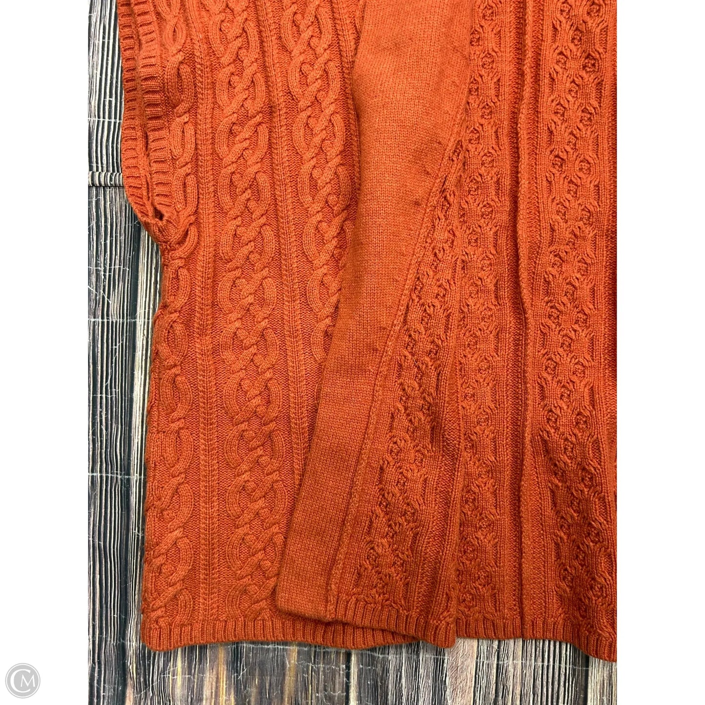 Cardigan By Lands End In Orange, Size: 3x
