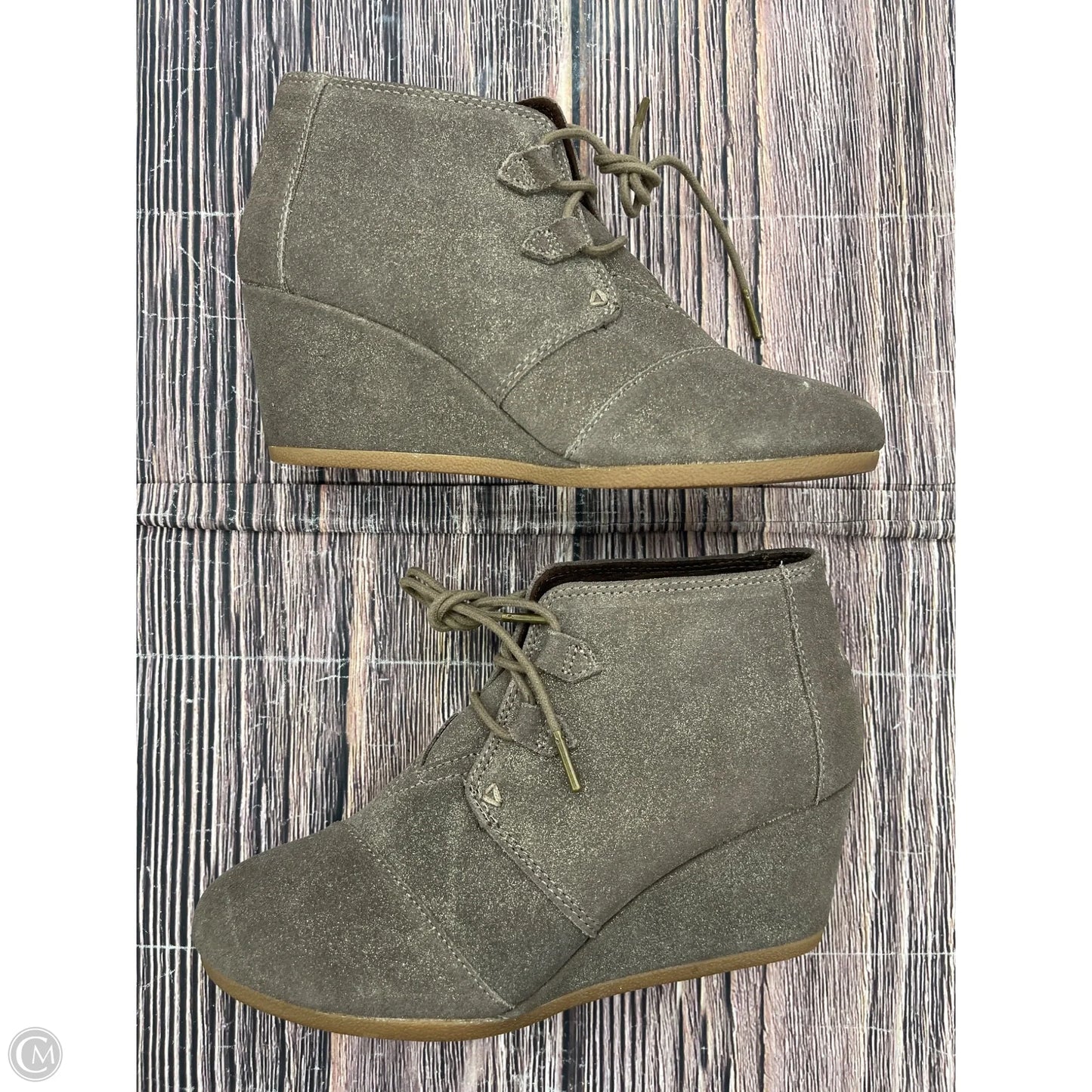 Shoes Heels Wedge By Toms In Brown, Size: 9.5