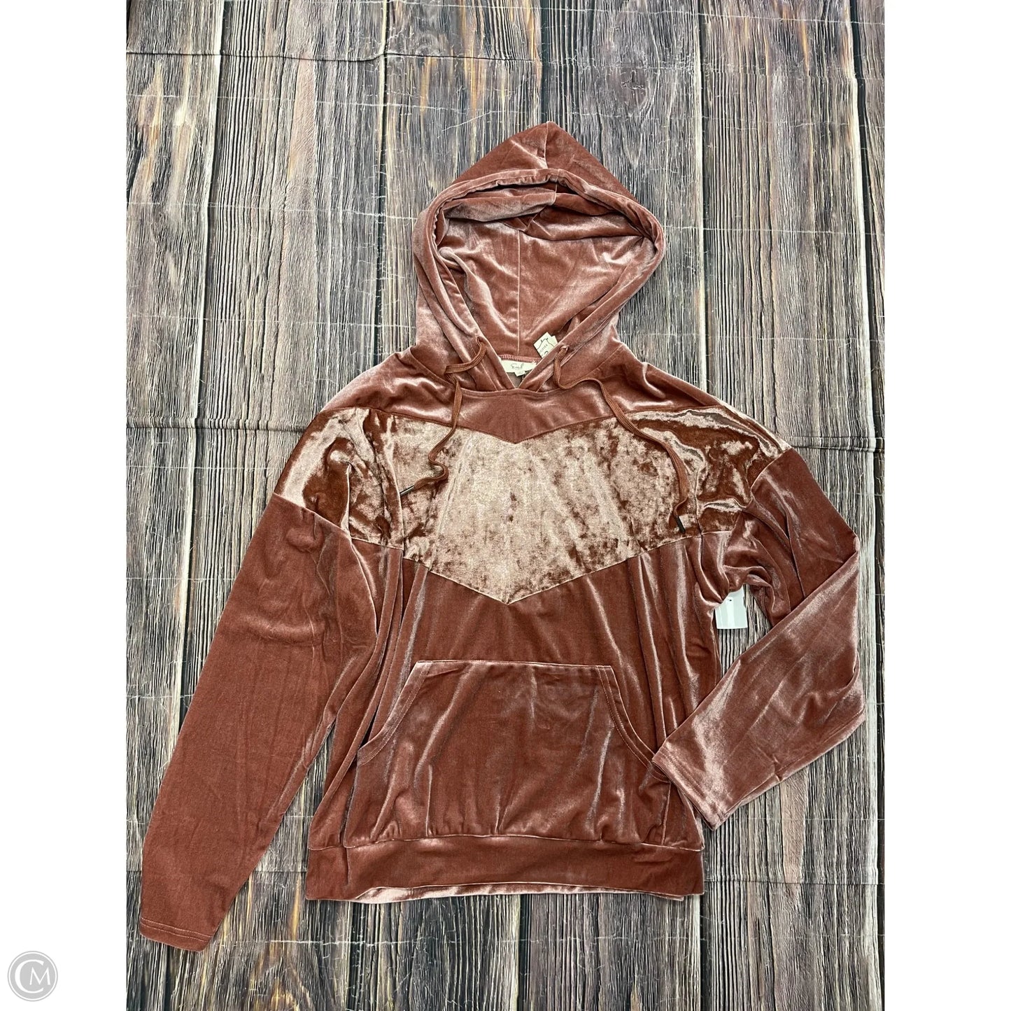 Sweatshirt Hoodie By Easel In Pink, Size: M