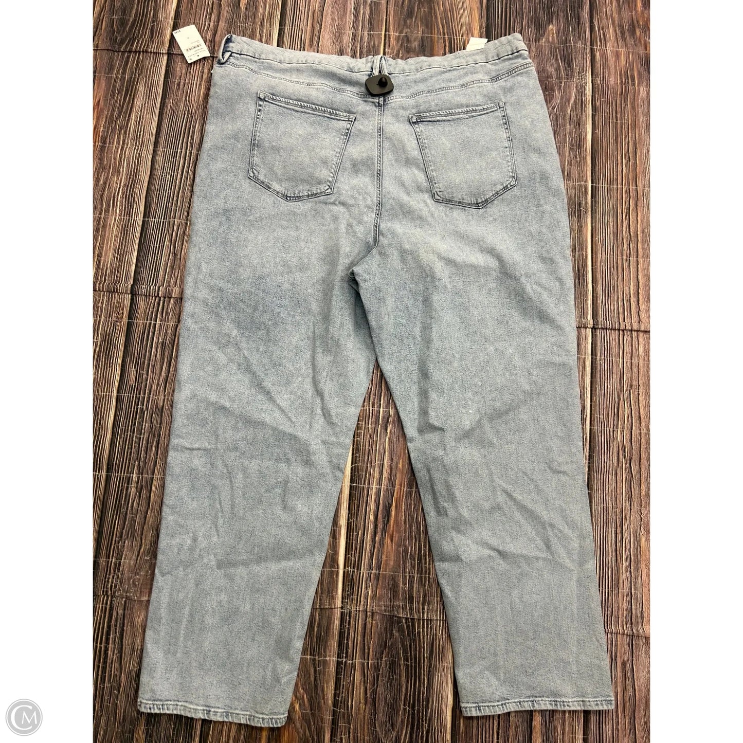 Jeans Straight By Good American In Blue Denim, Size: 28