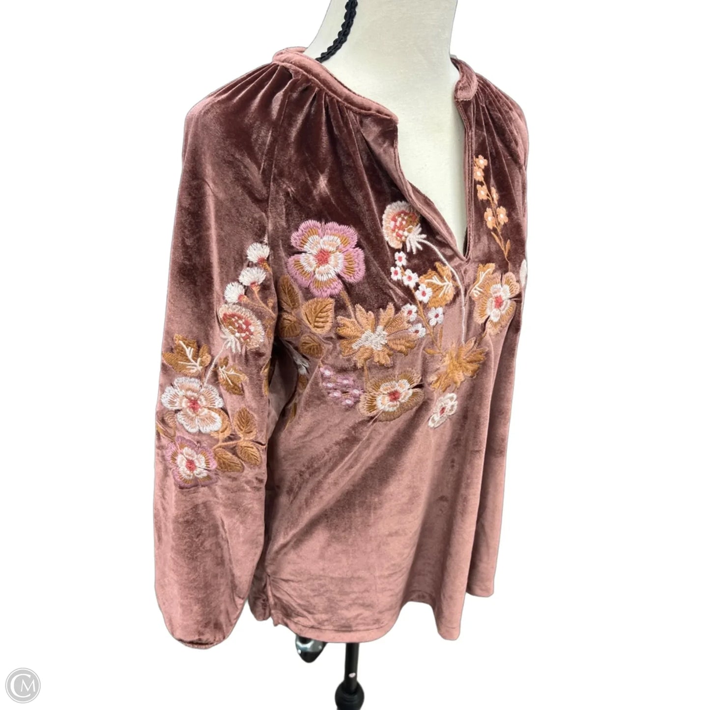 Top Long Sleeve By Spartina In Brown, Size: S