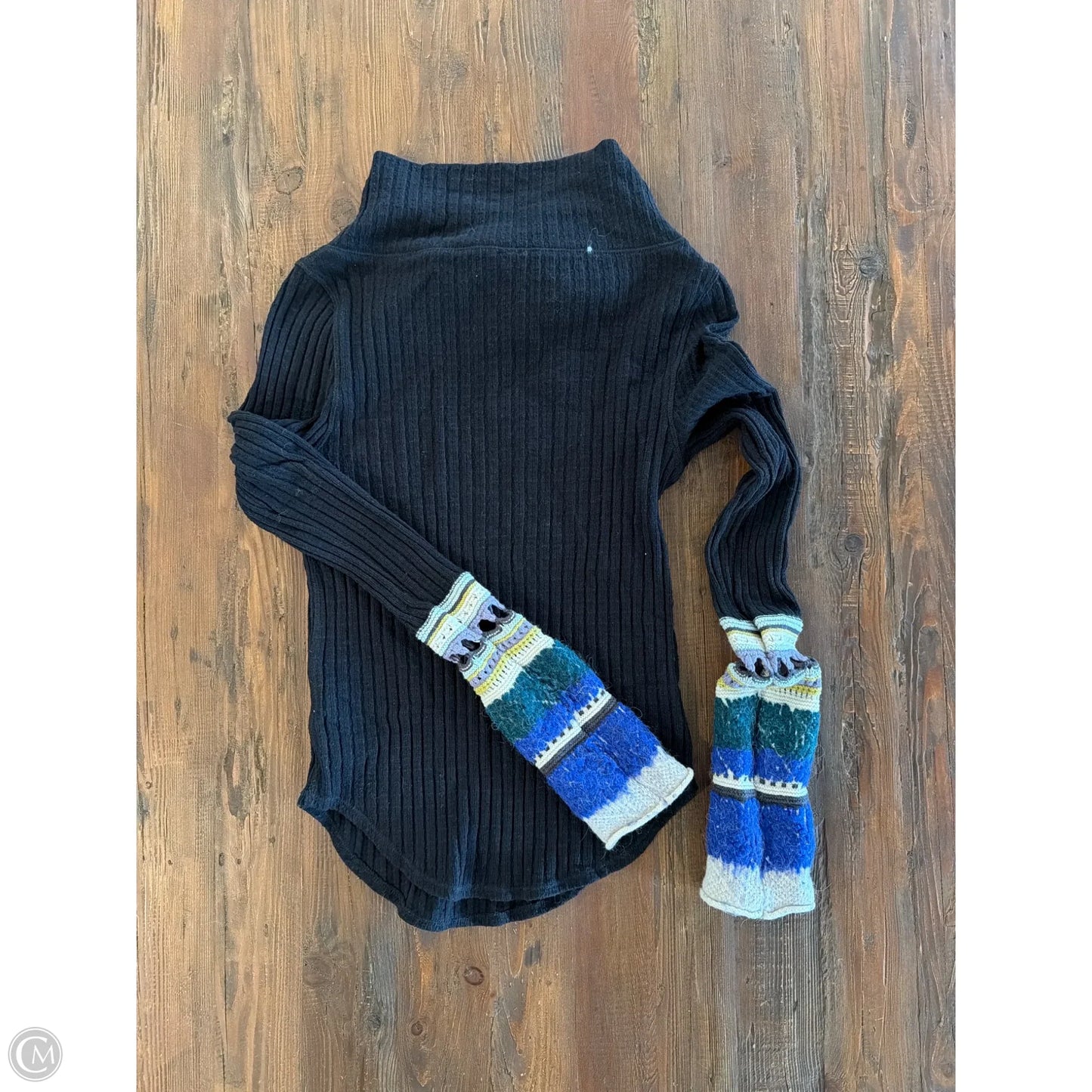 Top Long Sleeve By Free People In Black, Size: S