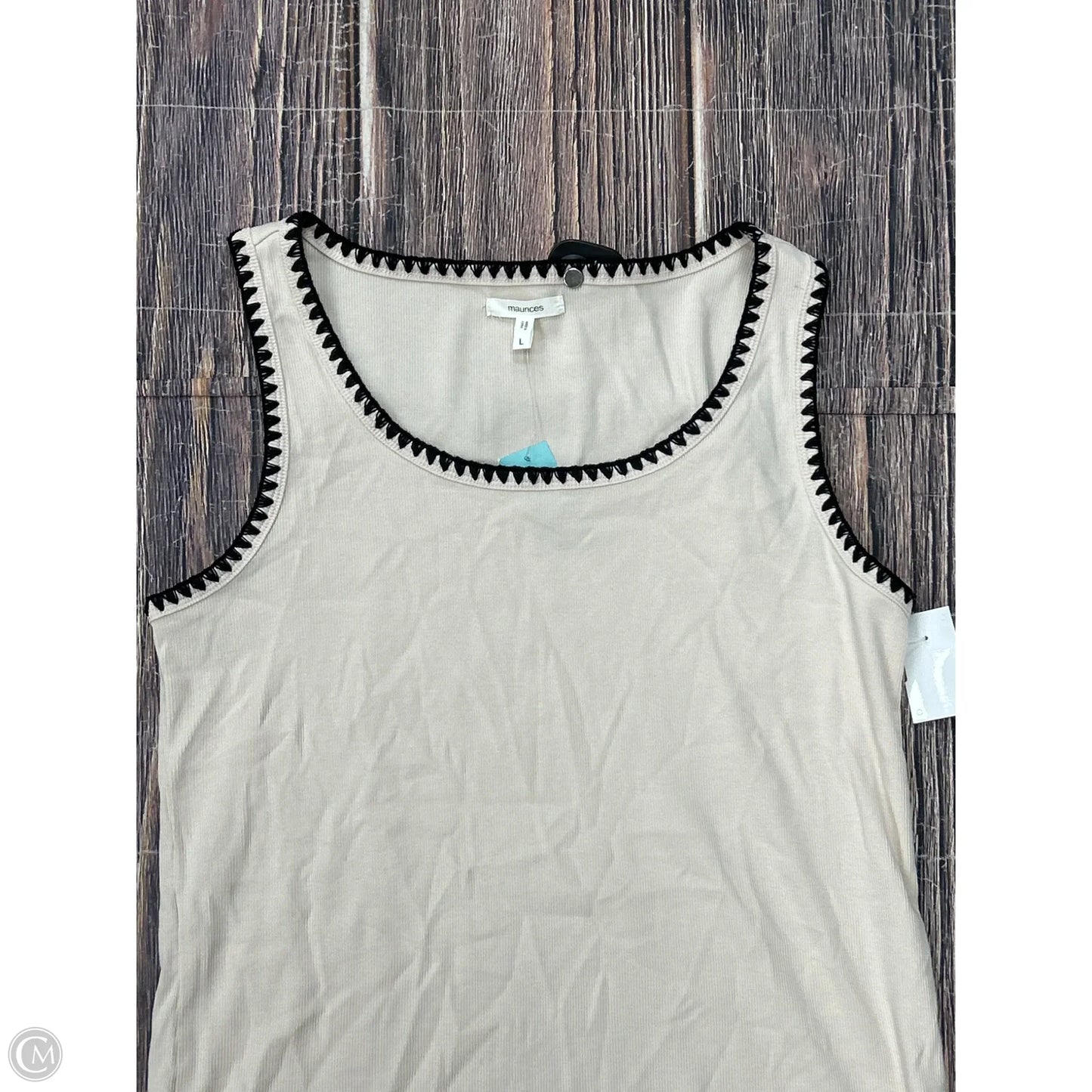 Tank Top By Maurices In Black & Cream, Size: L
