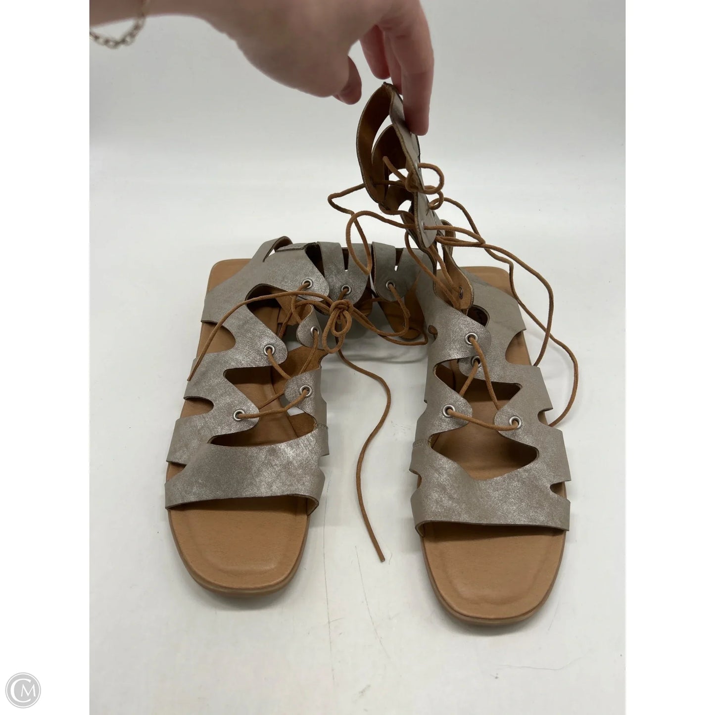 Sandals Flats By Wonderly In Brown, Size: 8.5