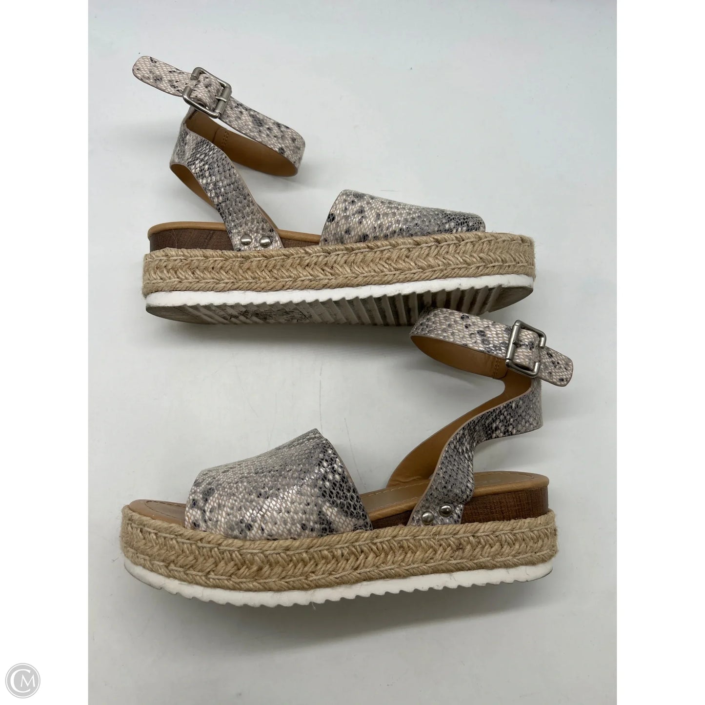 Sandals Heels Platform By Soda In Animal Print, Size: 10