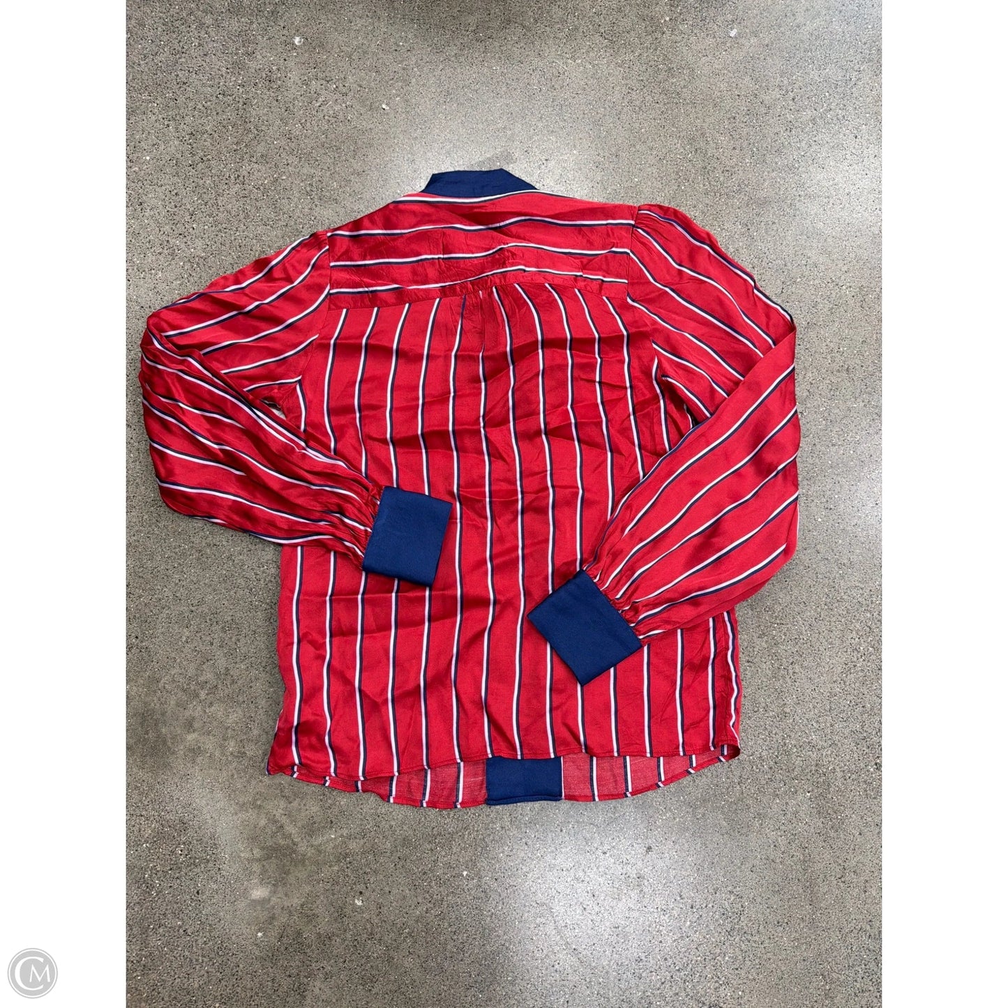 Top Long Sleeve By Maeve In Blue & Red, Size: Xs