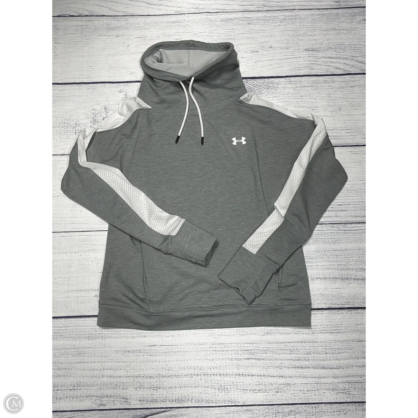 Sweatshirt Hoodie By Adidas In Grey, Size: M