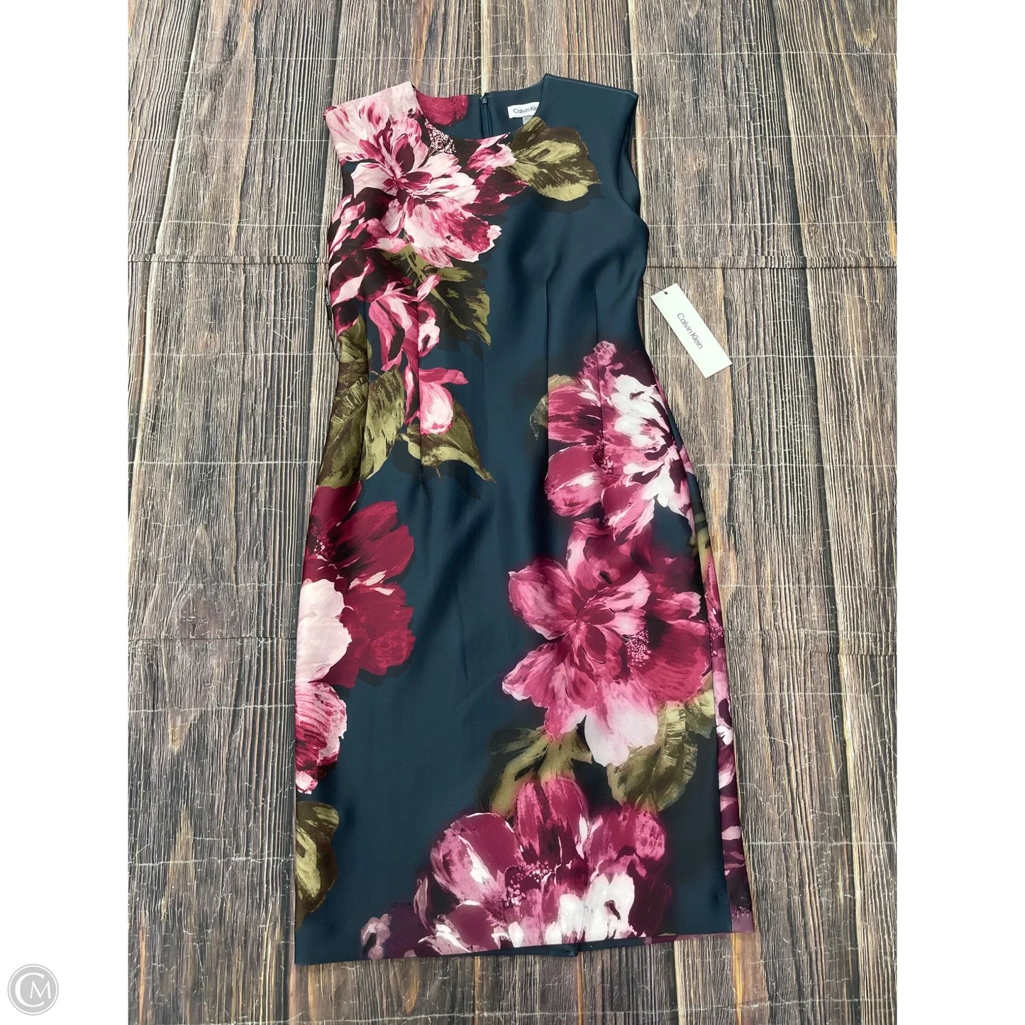 Dress Work By Calvin Klein In Navy, Size: 8