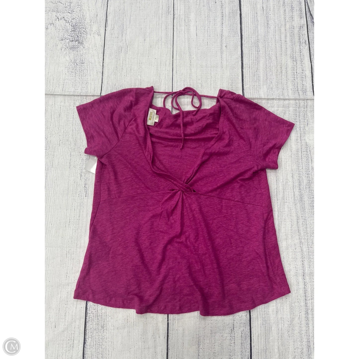 Top Short Sleeve By Maeve In Purple, Size: S
