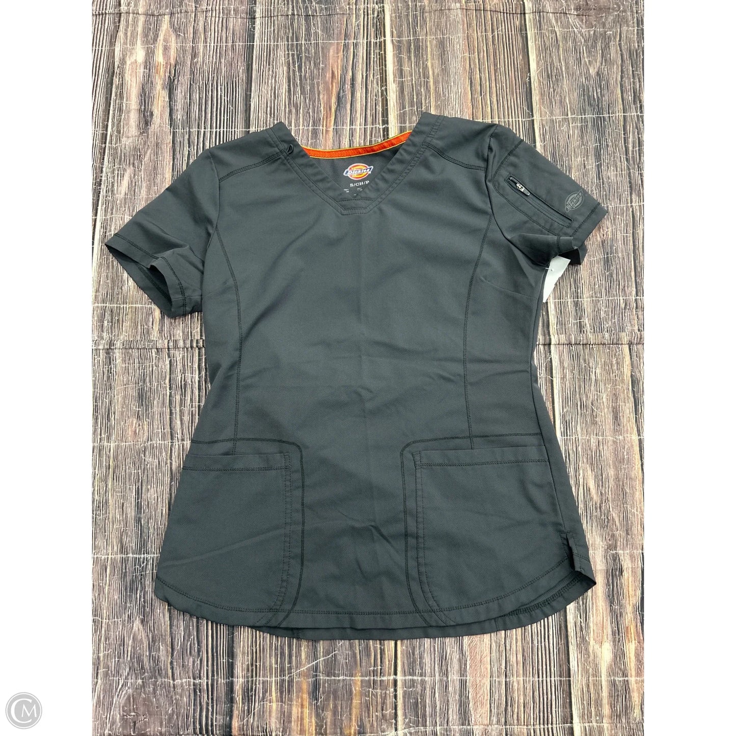Top Short Sleeve By Dickies In Grey, Size: S