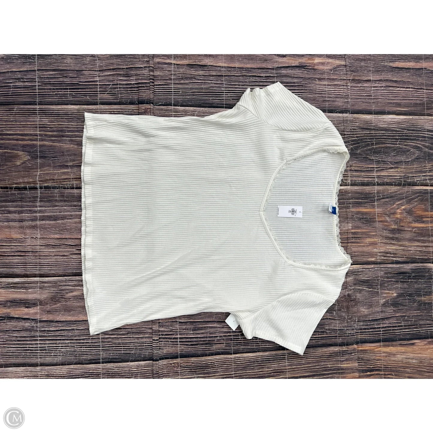 Top Short Sleeve By Old Navy In White, Size: 1x
