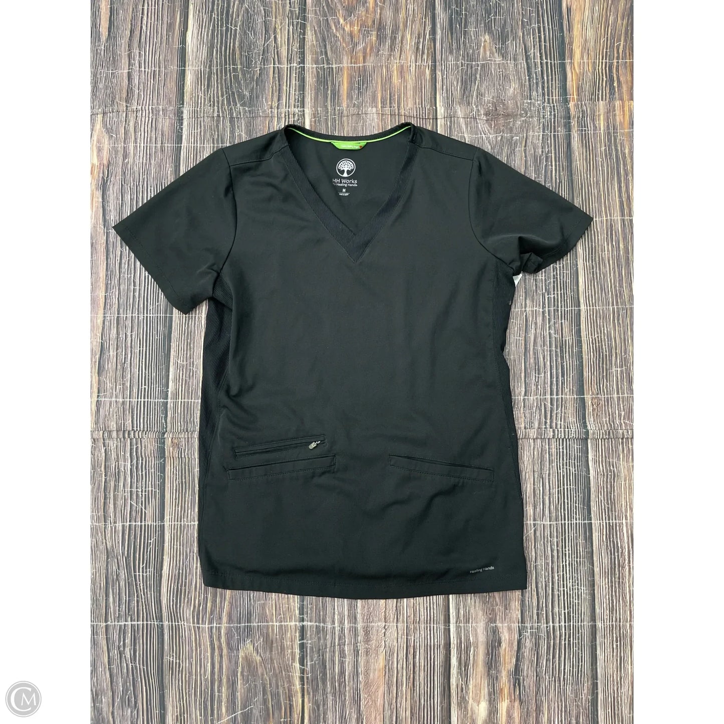 Top Short Sleeve By Clothes Mentor In Black, Size: M