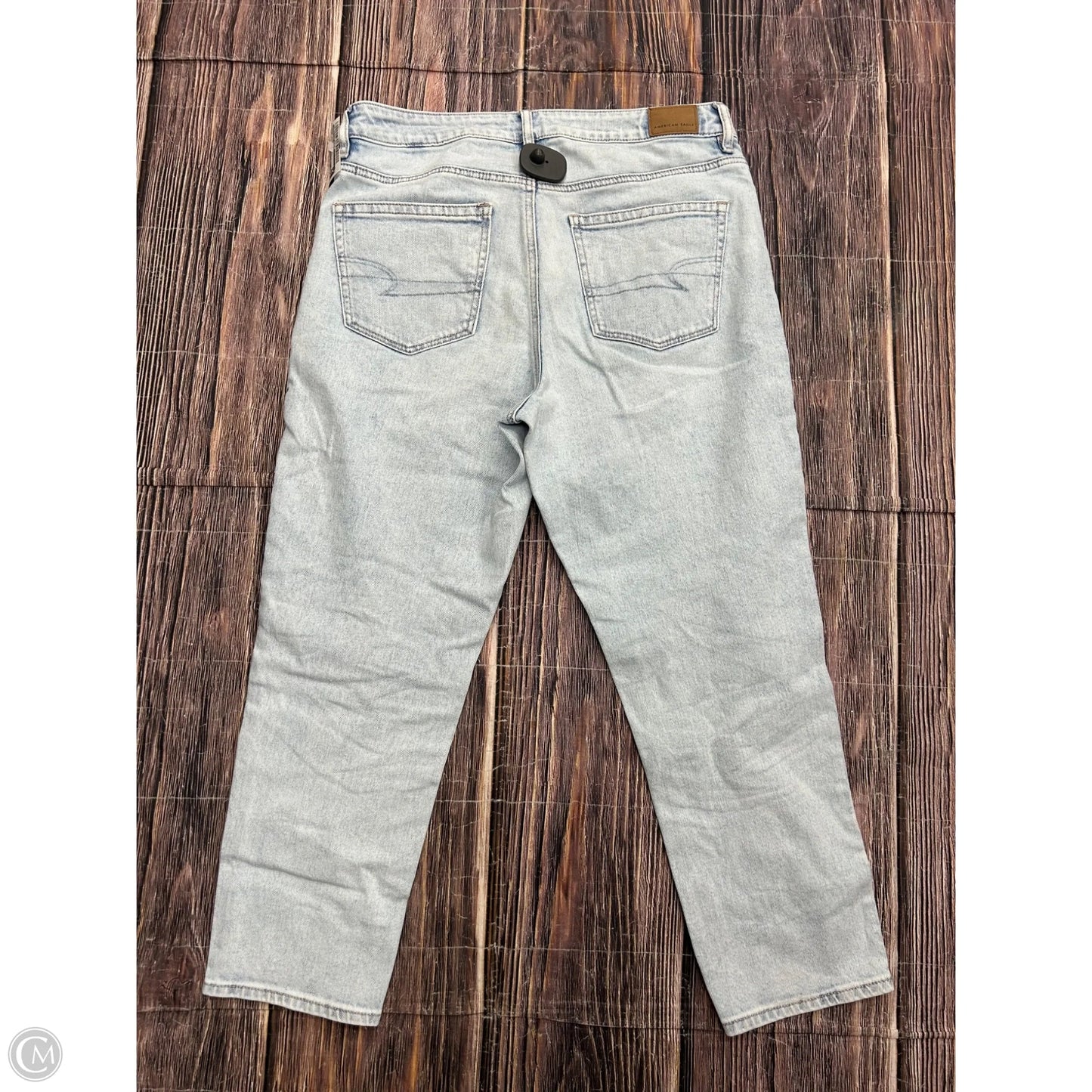 Jeans Straight By American Eagle In Blue Denim, Size: 10p