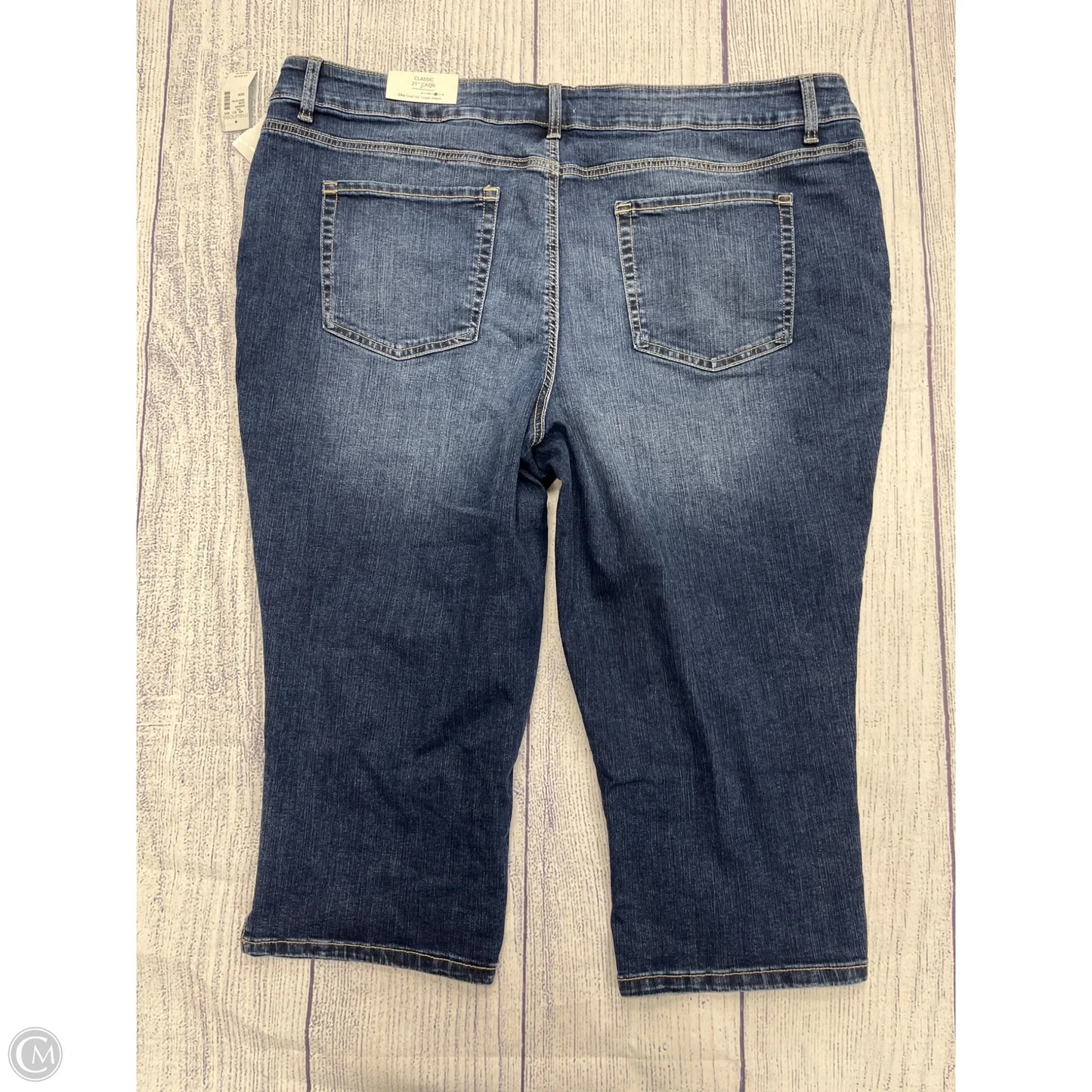 Jeans Cropped By Maurices In Blue Denim, Size: 24