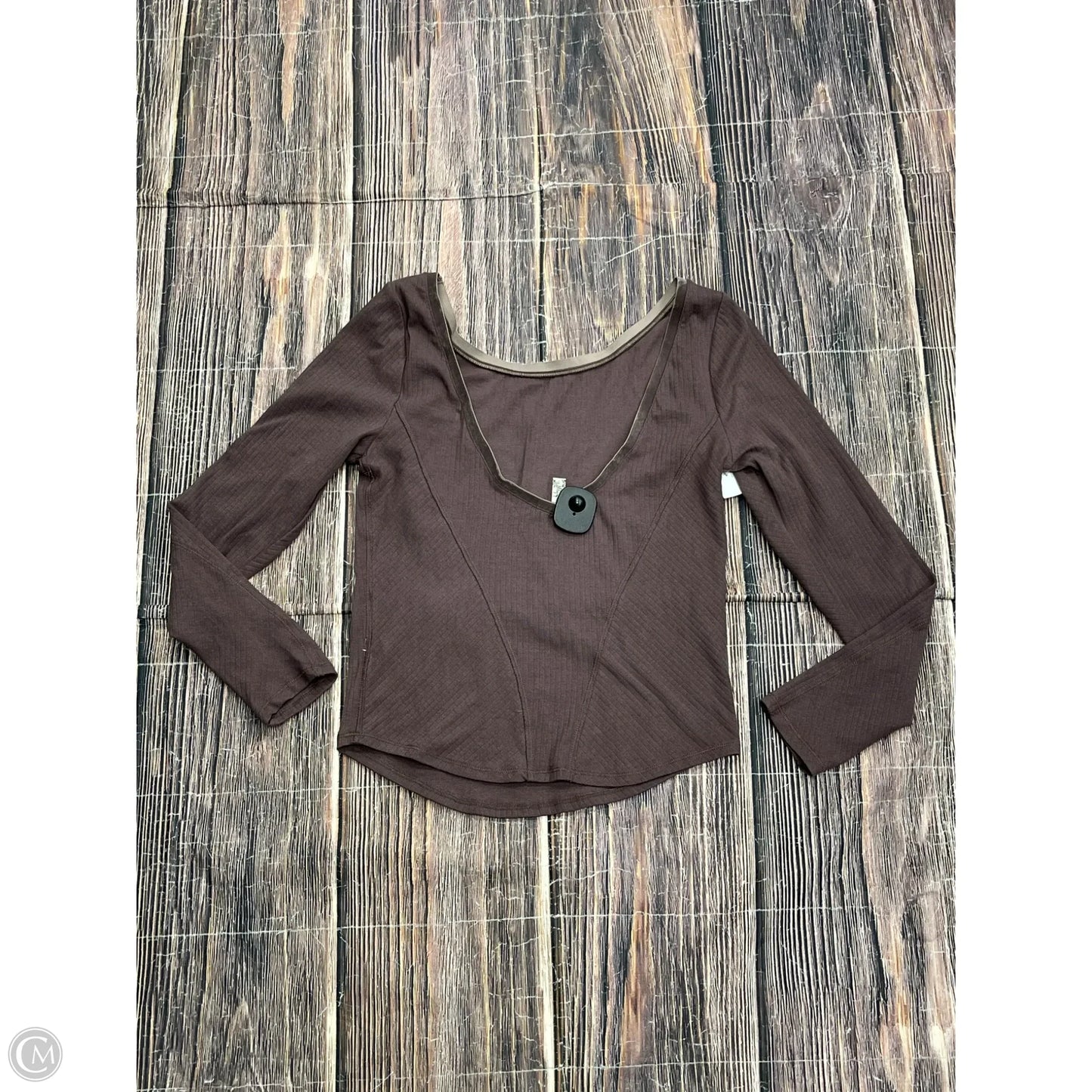 Top Long Sleeve By Free People In Brown, Size: L