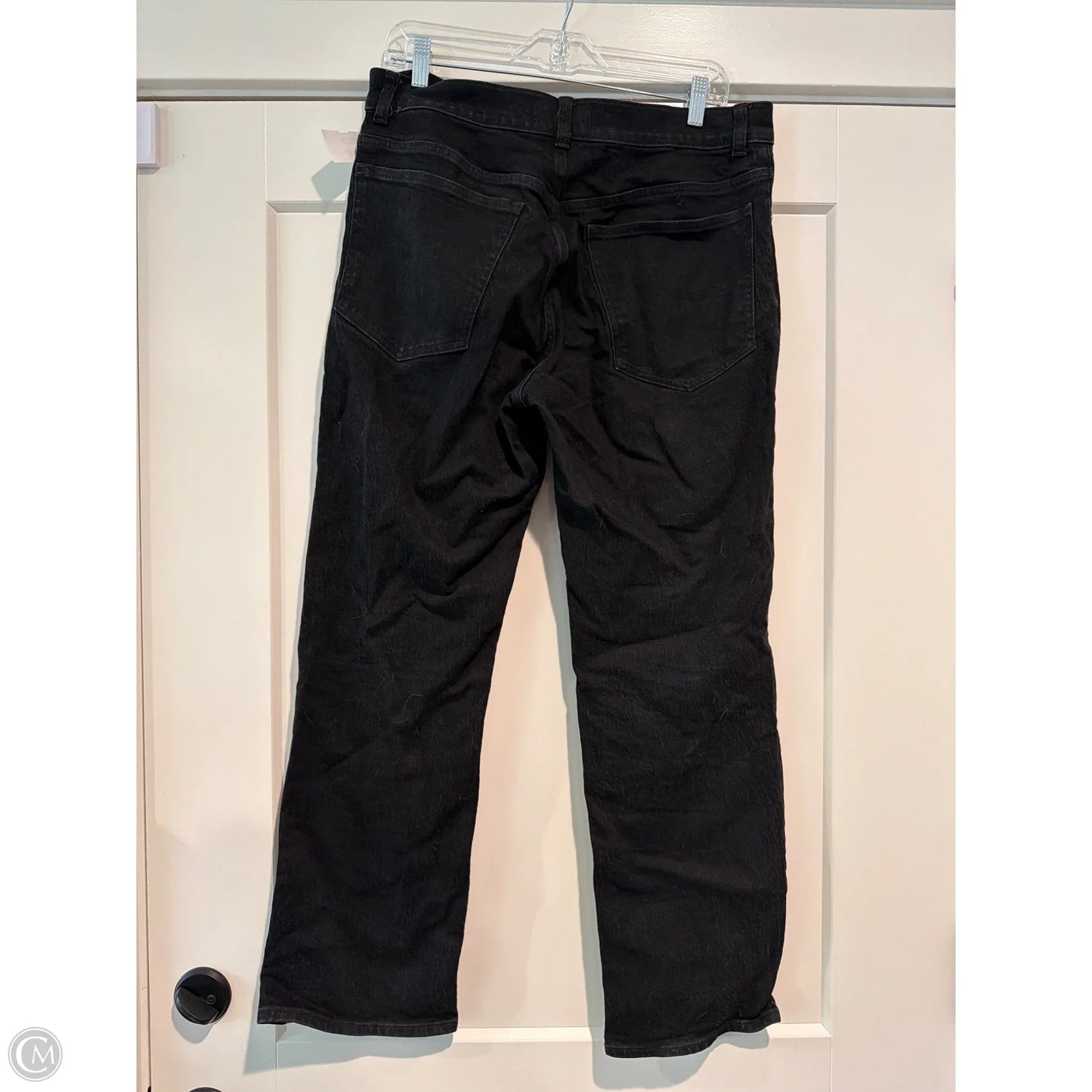 Jeans Straight By Madewell In Black Denim, Size: 10
