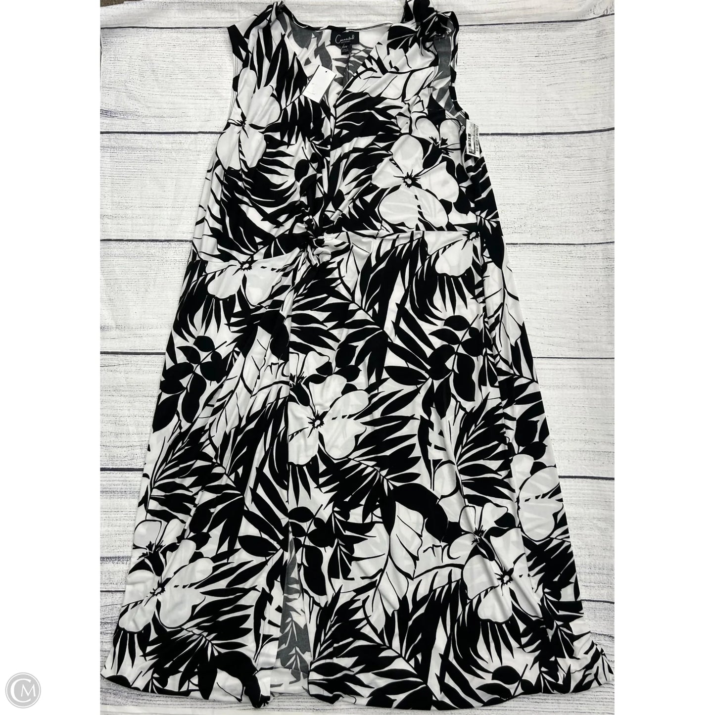 Dress Casual Maxi By Connected Apparel In Black & White, Size: 22