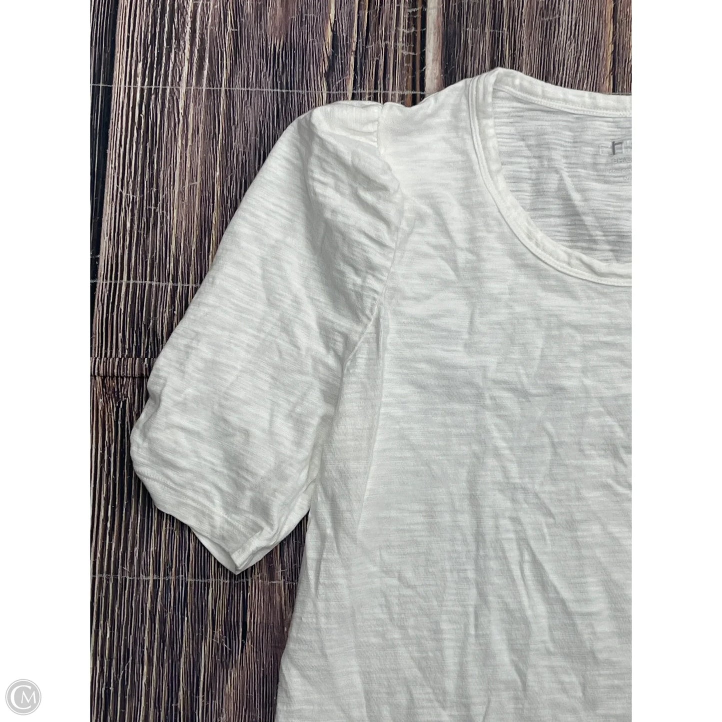 Top Short Sleeve By Chicos In White, Size: M